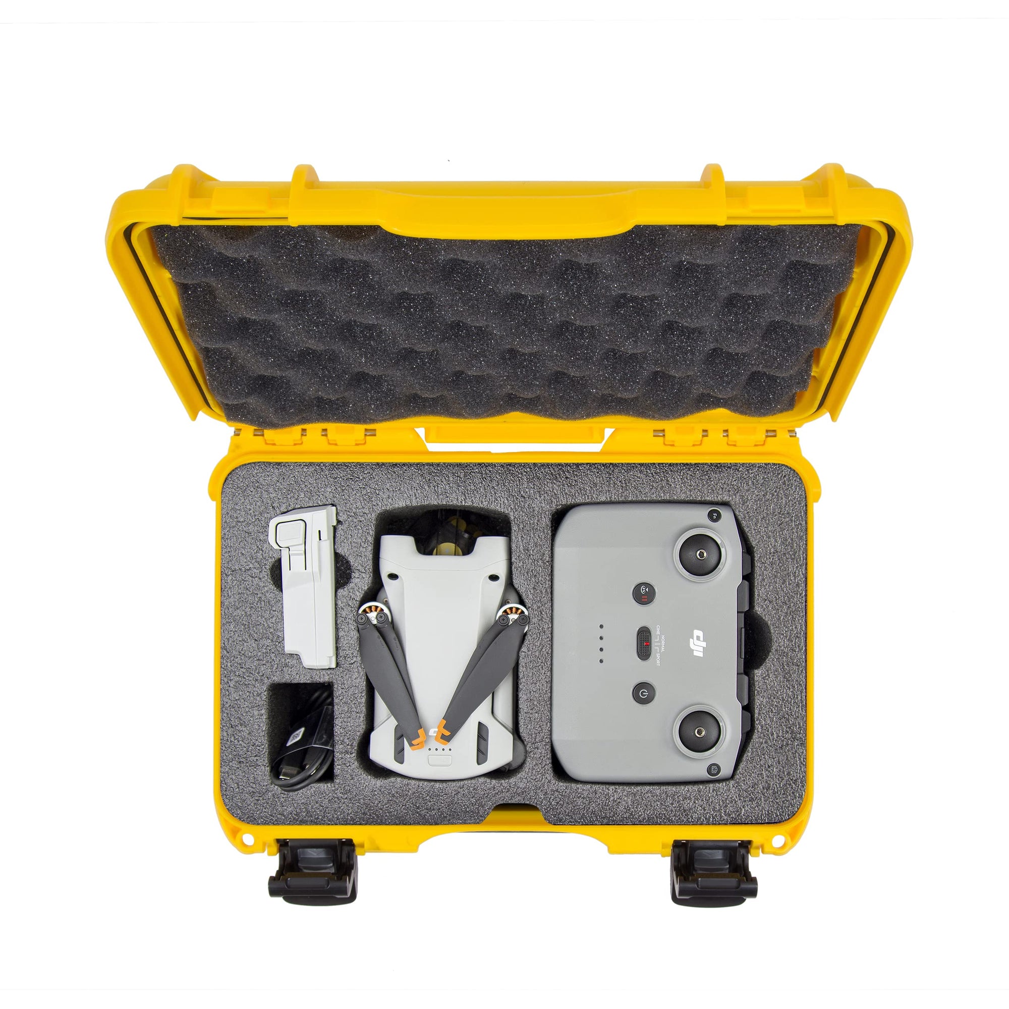 Waterproof Hard Case Nanuk 909 with Custom Insert for DJI Mini 3 and RC-N1 Remote - Yellow (909S-080YL-0A0-C0598)