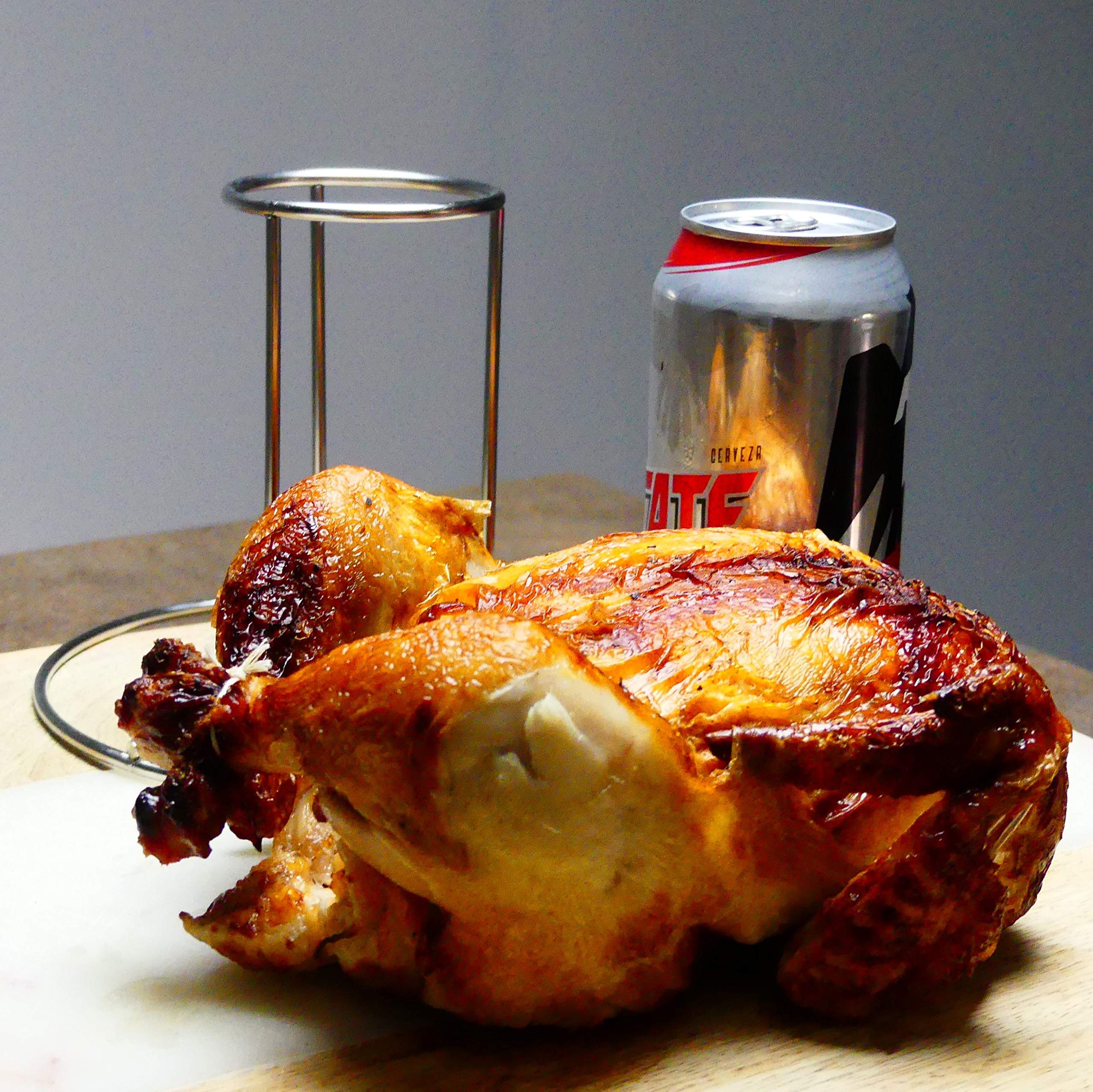 Stainless Steel Bayou Classic 0880-CS Beercan Chicken Rack, Silver