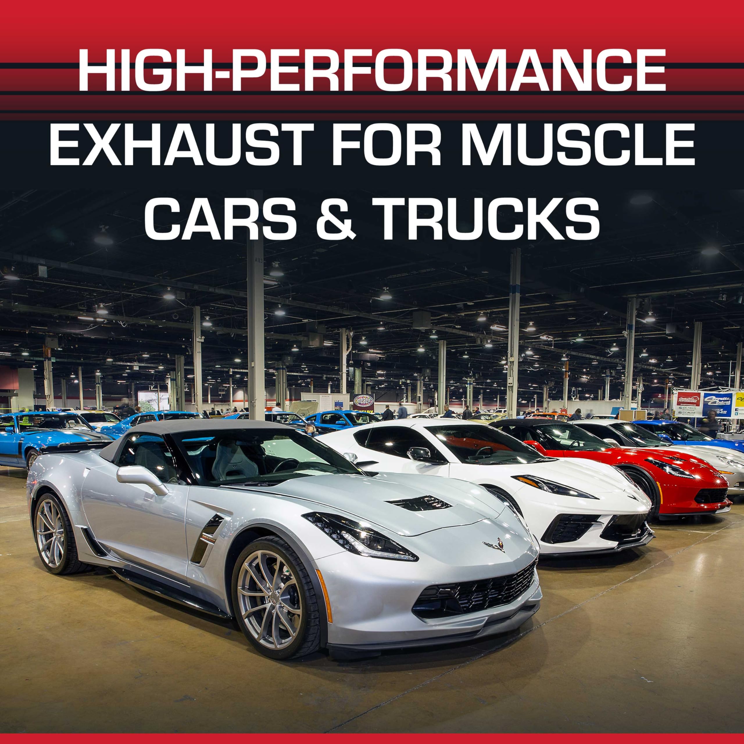 Flowmaster Super HP-2 Muffler Laminar Flow – 2.50” Center In/Center Out – Powerful Sound & Cool Shell Technology – 409 Stainless Steel – High Performance Exhaust for Muscle Cars & Trucks (12512409)