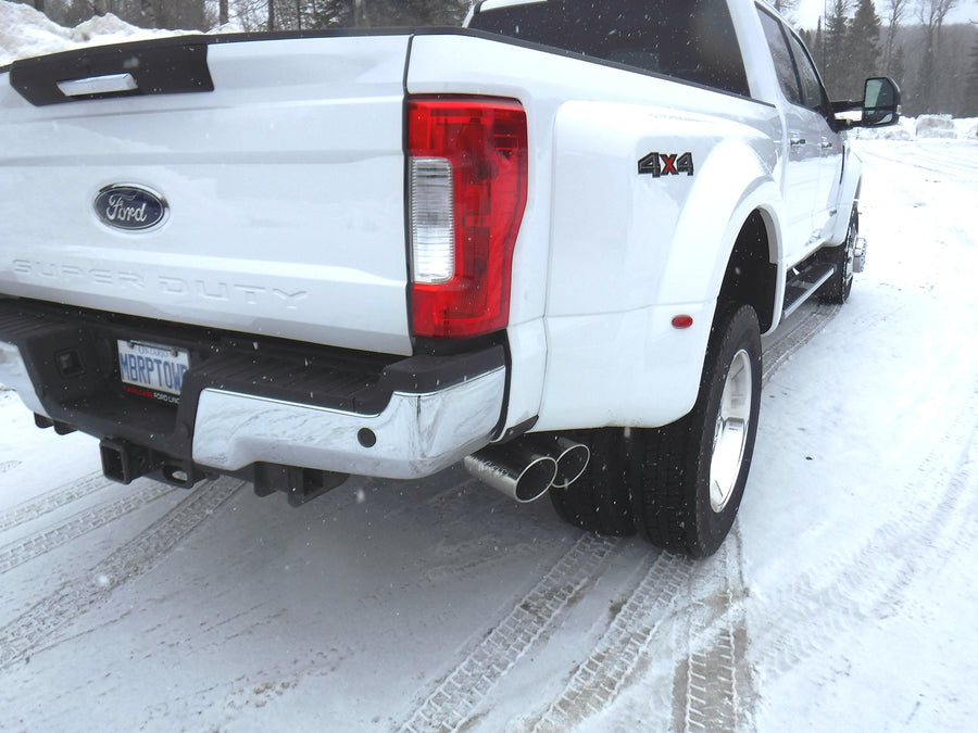 4" MBRP Filter-Back Single Side Dual Exit Exhaust System S6290AL (2017-Up F-250/350/450 6.7L), Aluminized