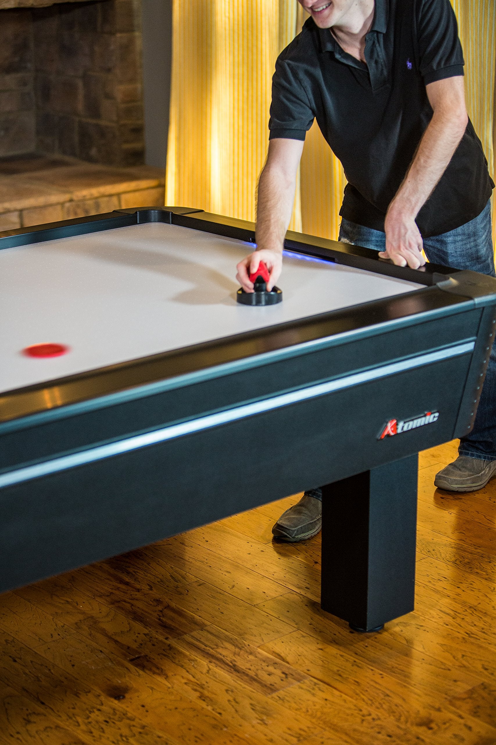 Atomic 8' AH800 Air Hockey Table with High Powered Blower with Advanced Air-Flow System and LED Scoring