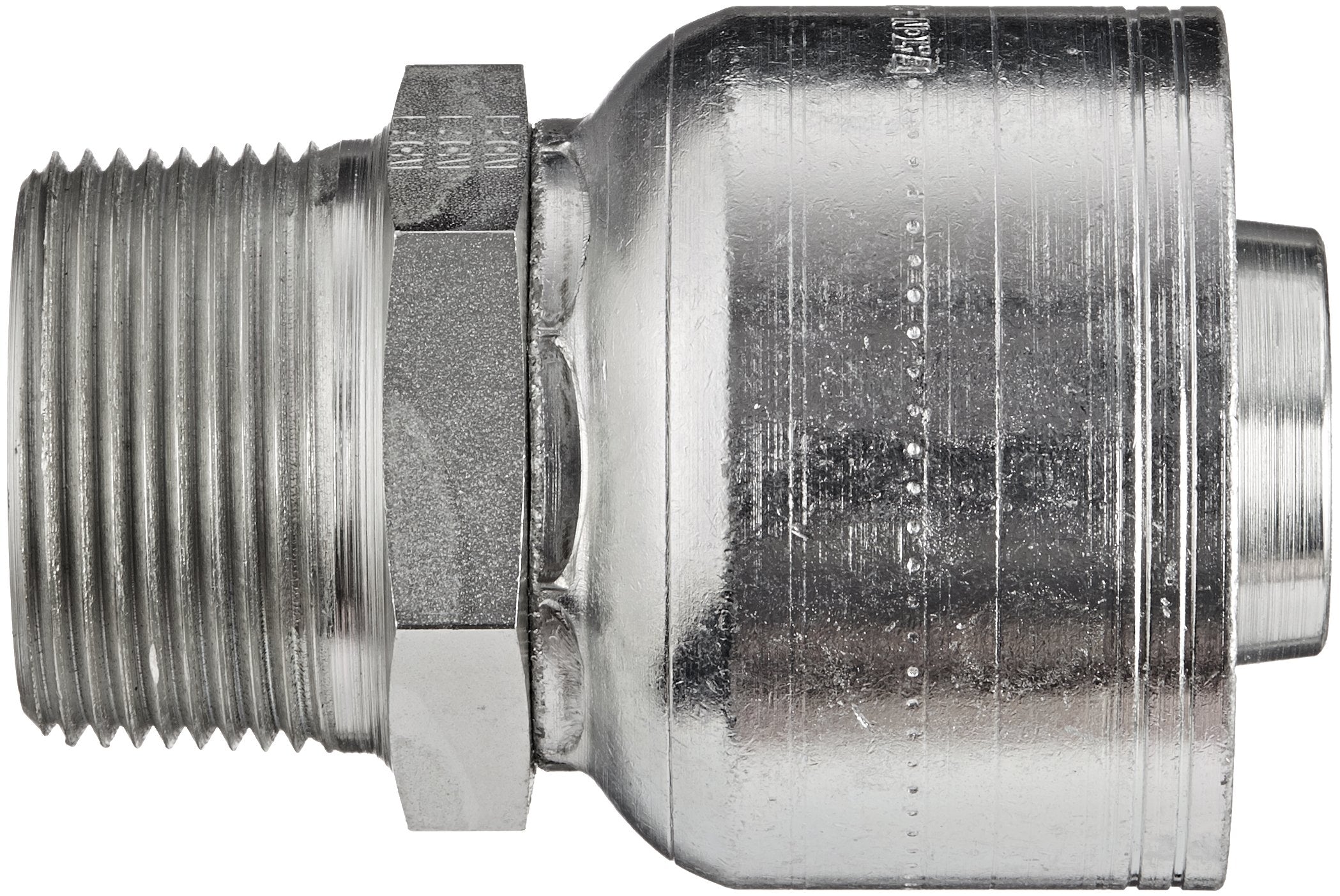 Eaton Weatherhead 20Z-120 WeatherGRIP Low Carbon Steel Hose Crimp Fitting, Straight Rigid, SAE 20 Hose Size x 1-1/4"" NPT Male