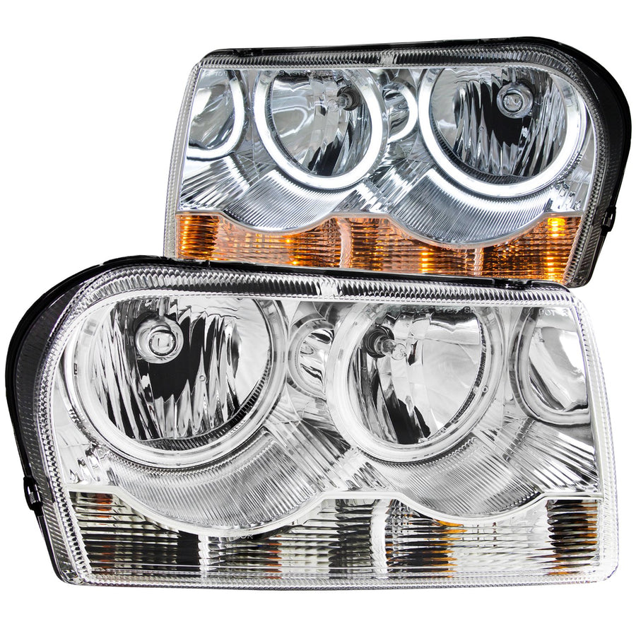 Chrysler 300 Anzo USA 121137 Crystal Chrome with Halo Headlight Assembly - (Sold in Pairs)