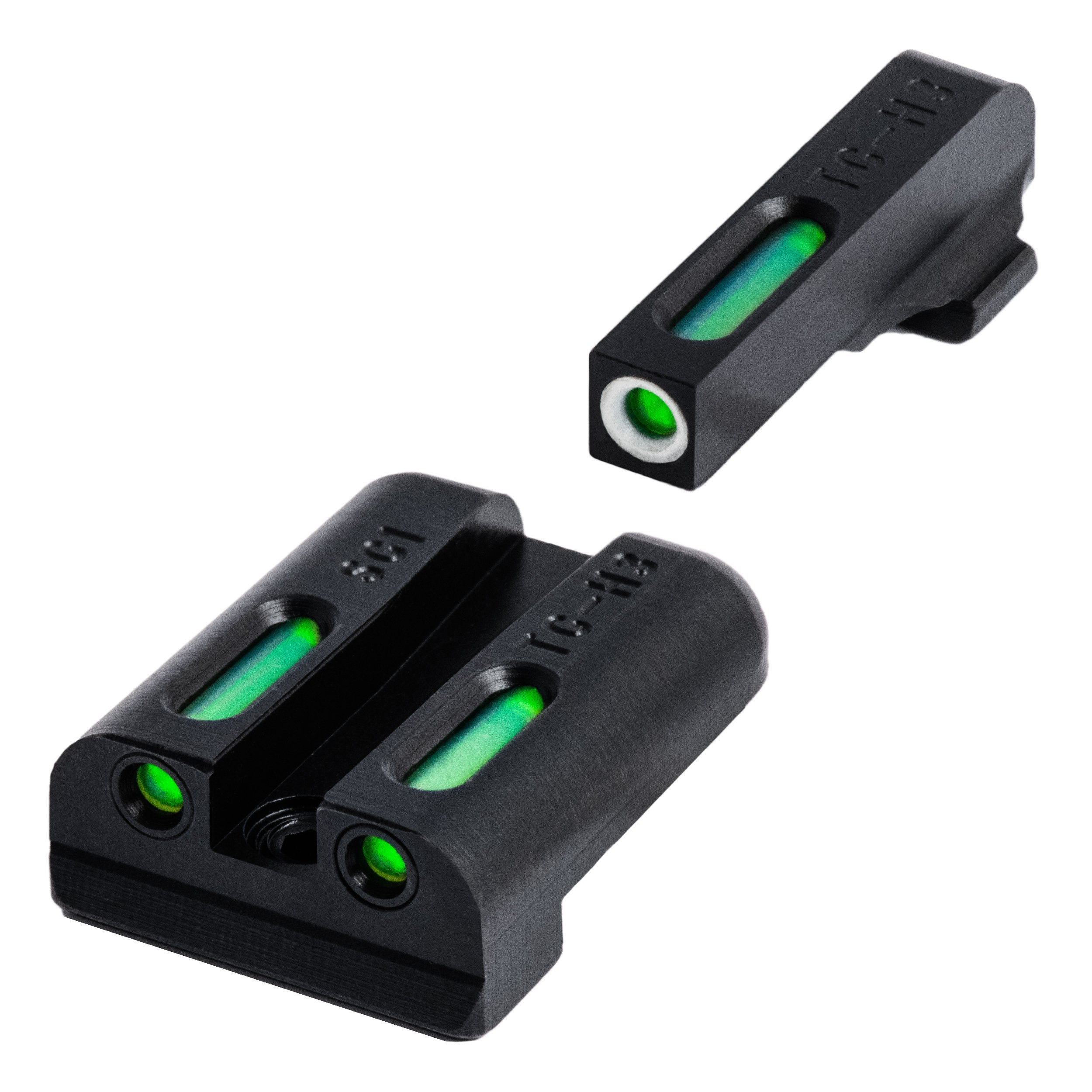 TRUGLO TFX Sight Handgun | Durable Shock-Resistant Compact Brightly Glowing Tritium & Fiber-Optic Xtreme Day/Night, Compatible with Sig Sauer #8/#8 Handguns