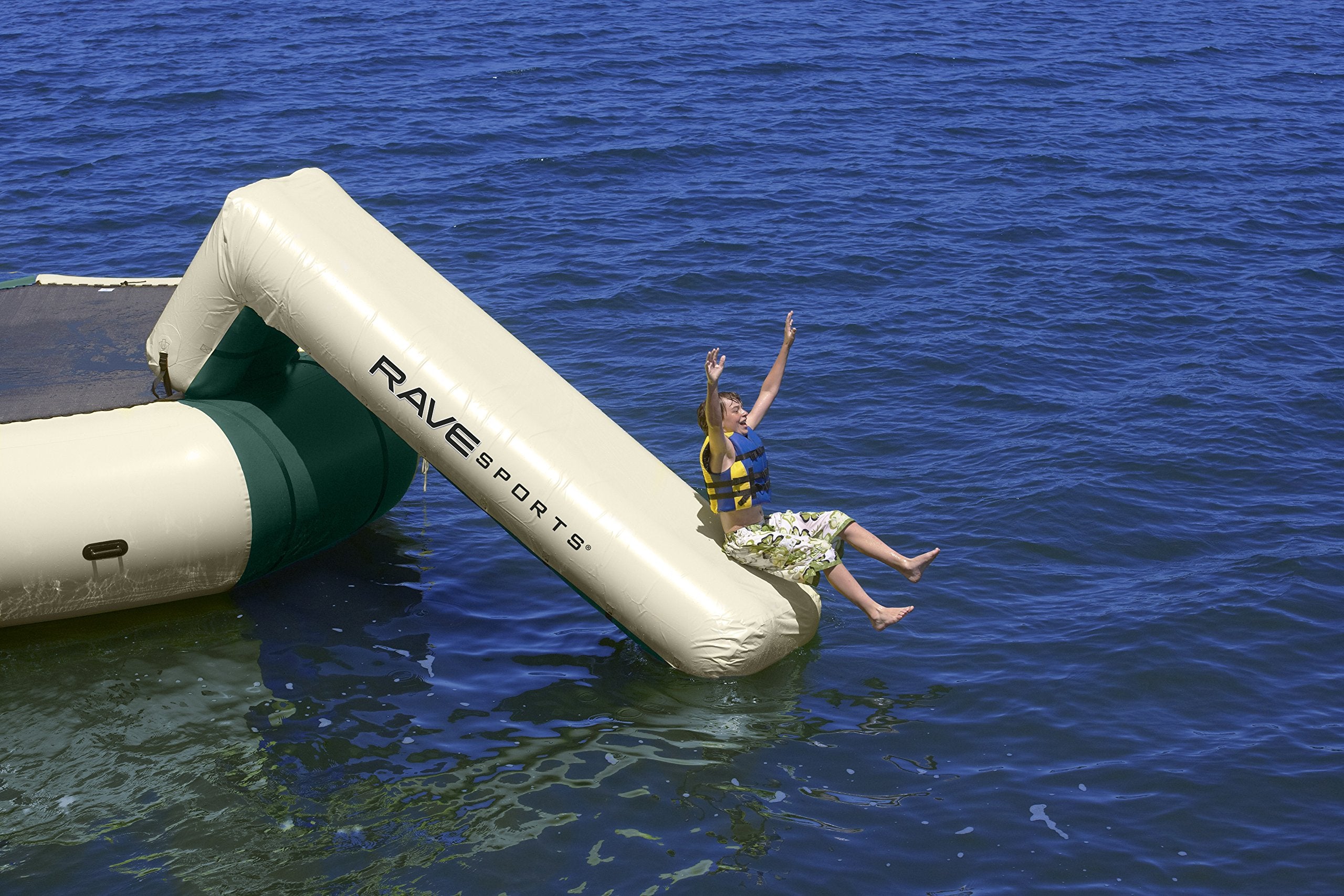 Aqua Slide Northwoods Attachment for Water Trampolines or Swim Platforms RAVE Sports