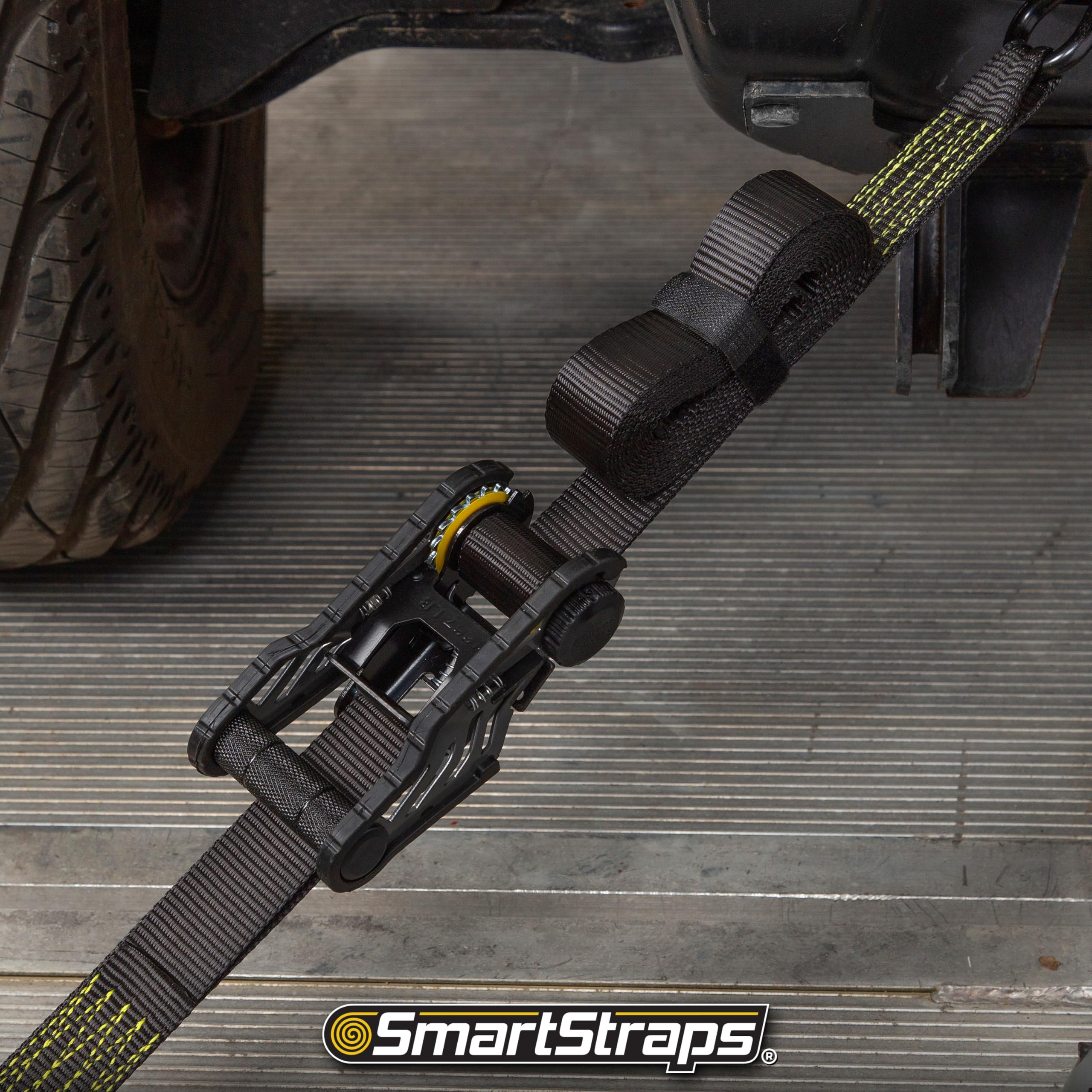 14-Foot SmartStraps Ratchet Tie Down Straps 2-Pack, Tactical Handle, ZeRust Technology, 1,667 lb Safe Work Load, 5,000 lb Break Strength