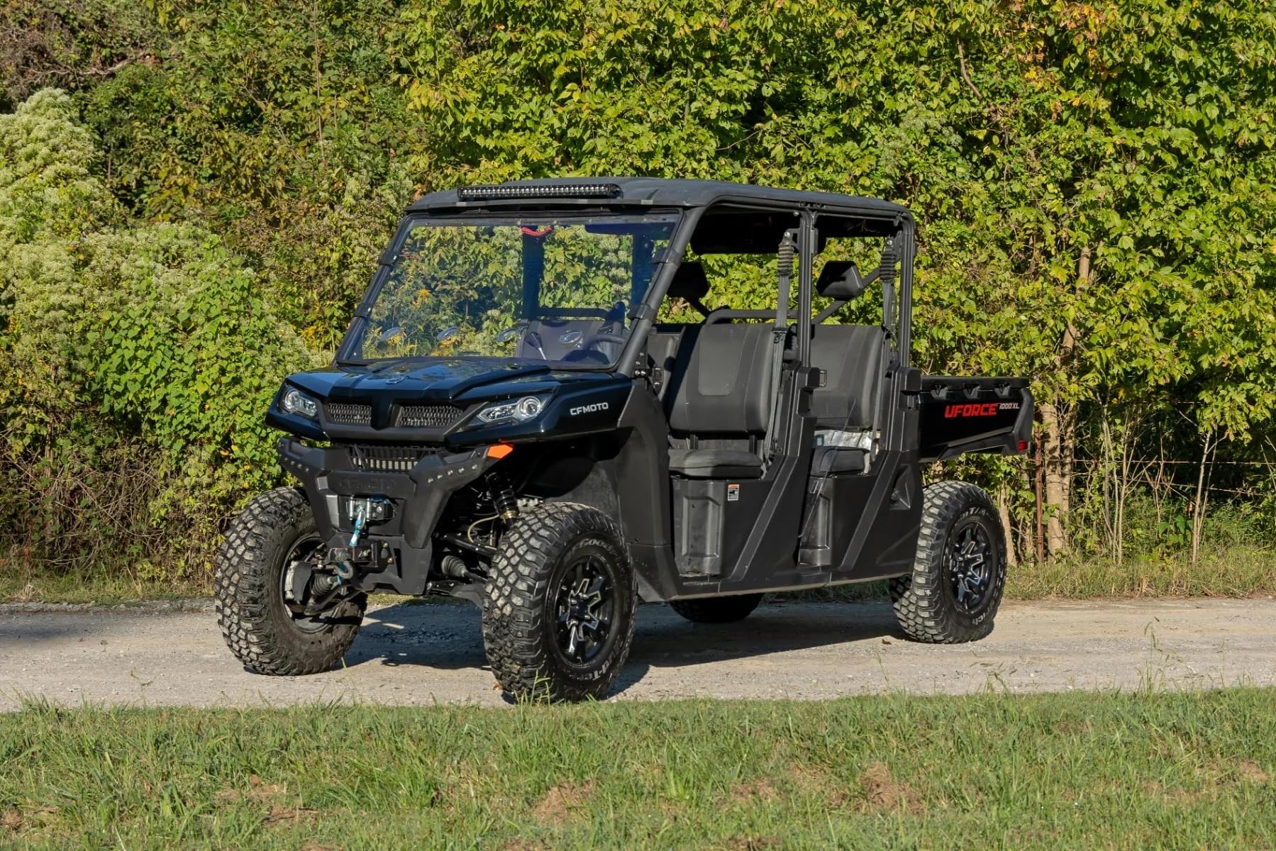 Full Vented Windshield Rough Country for CF Moto UForce 1000, 1000XL (2021-2025) - Scratch Resistant 1/4" Polycarbonate, 250x Stronger than Glass