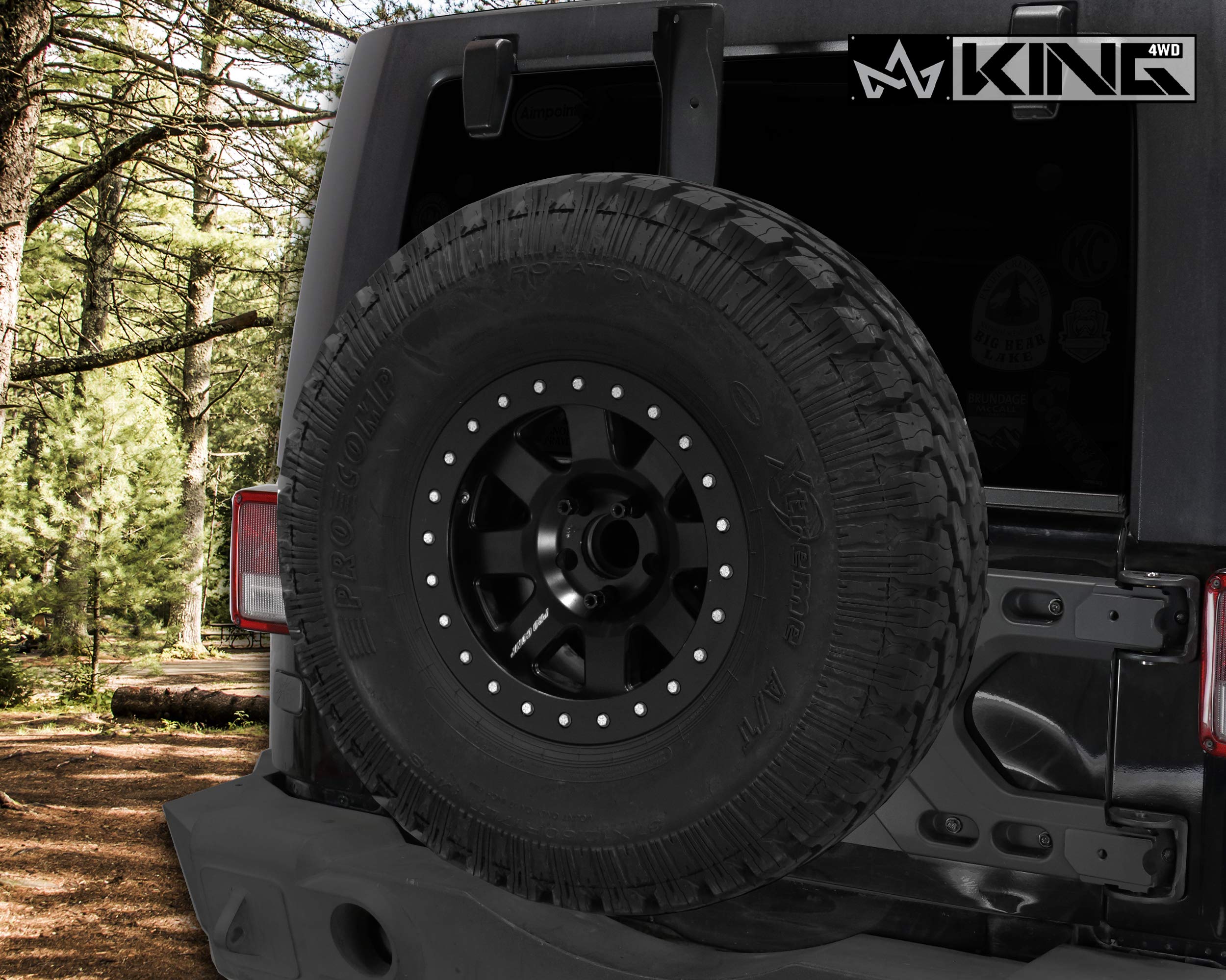 4WD King RTG Heavy Duty Tire Carrier for a JK 2007-2018 Jeep Wrangler & Wrangler Unlimited