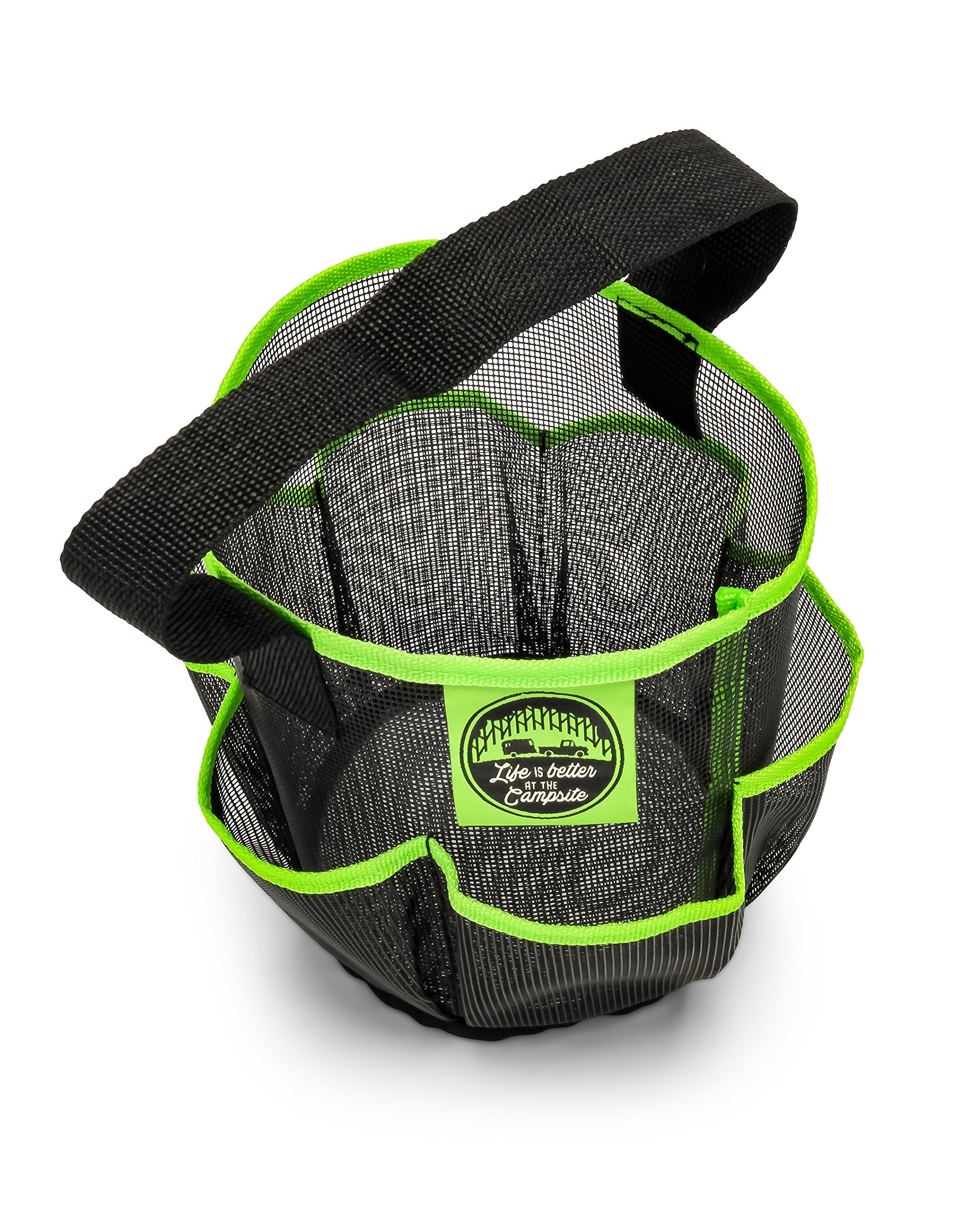 Black and Green Camco Shower Caddy | Mesh (51997)