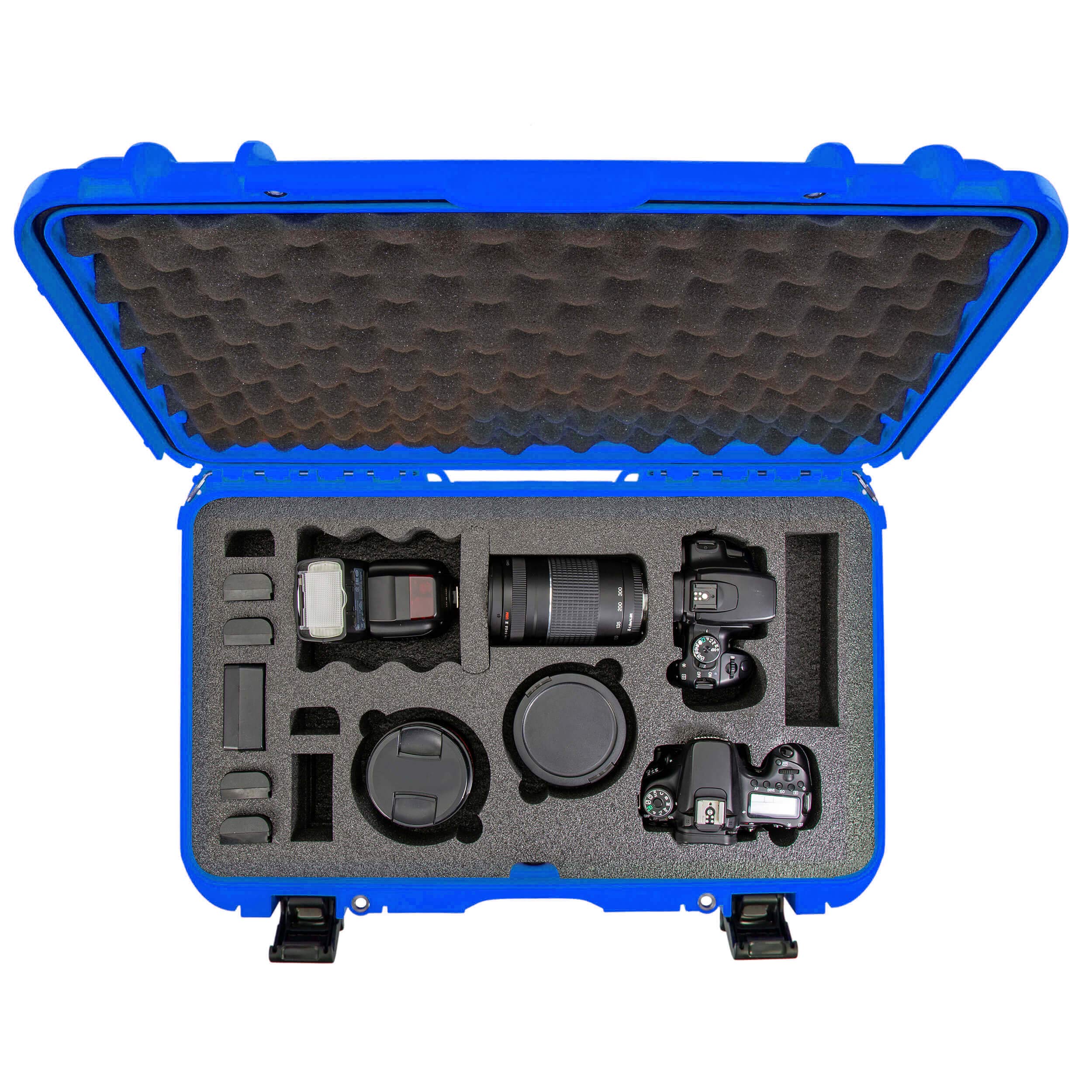 Waterproof Nanuk 935 Hard Case with Foam Insert for Canon, Nikon - 2 DSLR Body and Lens/Lenses - Blue