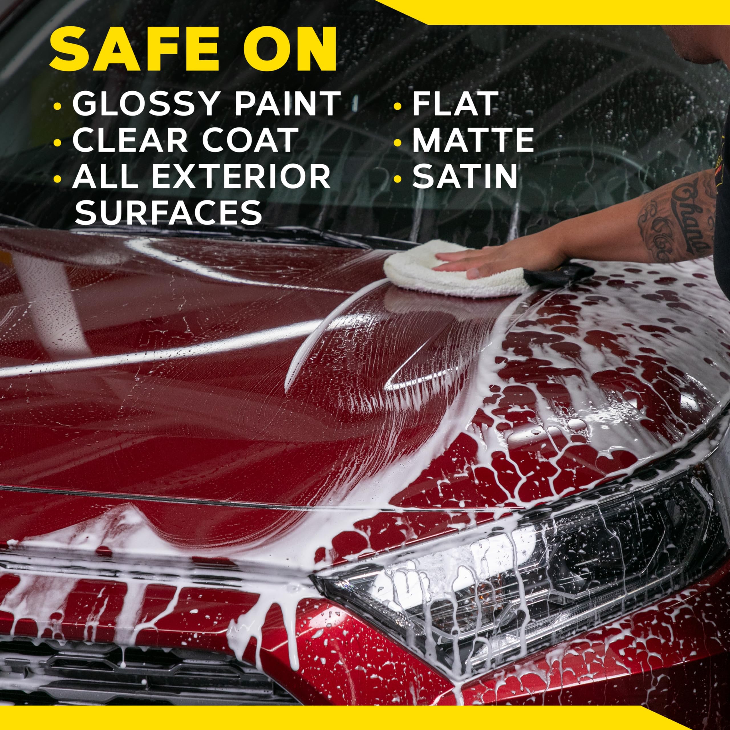 Hybrid Ceramic Wash & Wax Meguiar's - Sophisticated Car Wash Gently Cleans and Adds Shine and Slickness While Boosting Paint with Hybrid Ceramic Wax and Extreme Water Beading - 48oz
