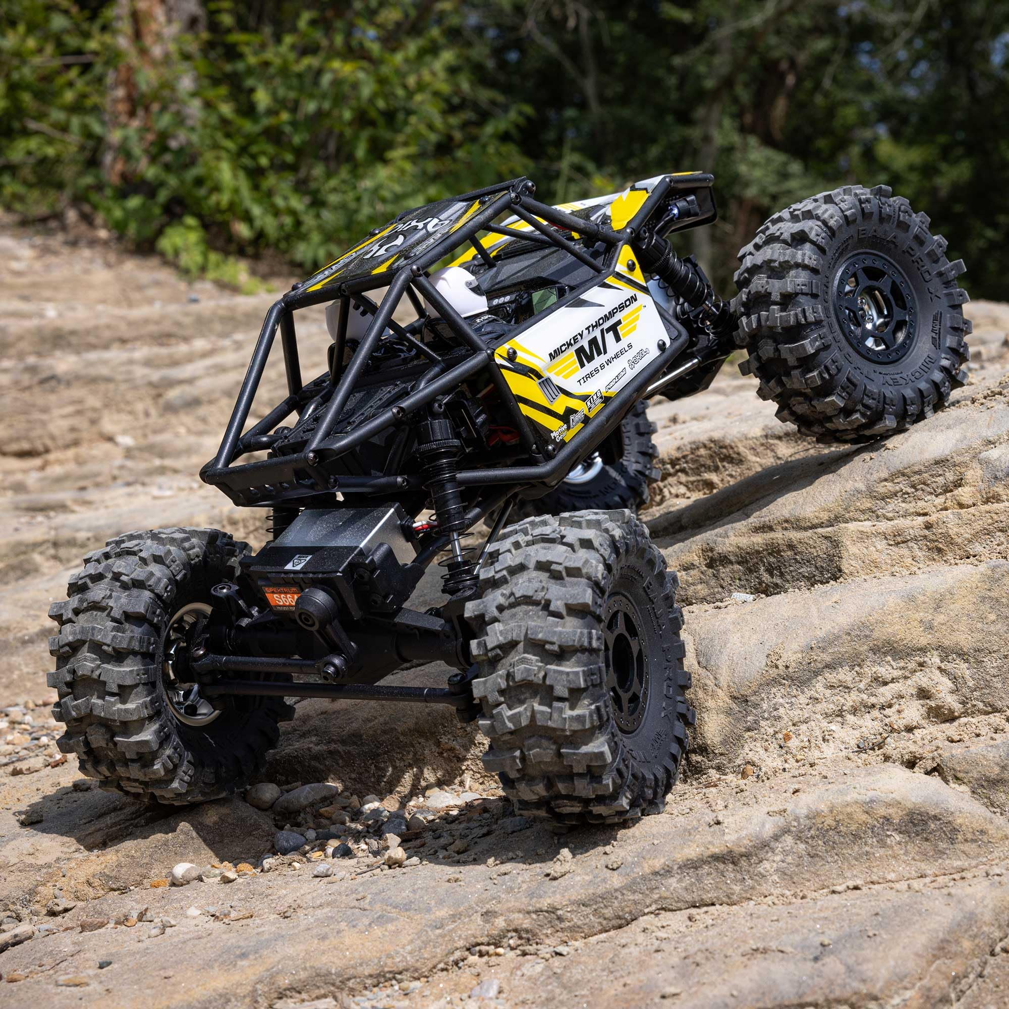 Axial RC Truck 4WS UTB18 Capra 1/18th 4x4 RTR (Comes with Everything Needed to Run), Yellow, AXI-1750T2