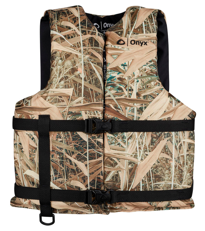 General Purpose Onyx Coast Guard Approved Boating Life Jacket Oversize, Marsh Camo