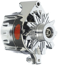 Alt Ford Powermaster Upgrade Chrome 100A Smooth Look™ 6 grv Pulley 1-Wire