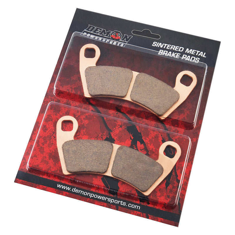 Demon Powersports Sintered Brake Pads Rear Left/Right for Arctic Cat 90/250/300/375/400/500/650/700, Sintered Metallic Material For Better Grip, Instant Braking (See Fitment Details in Description)