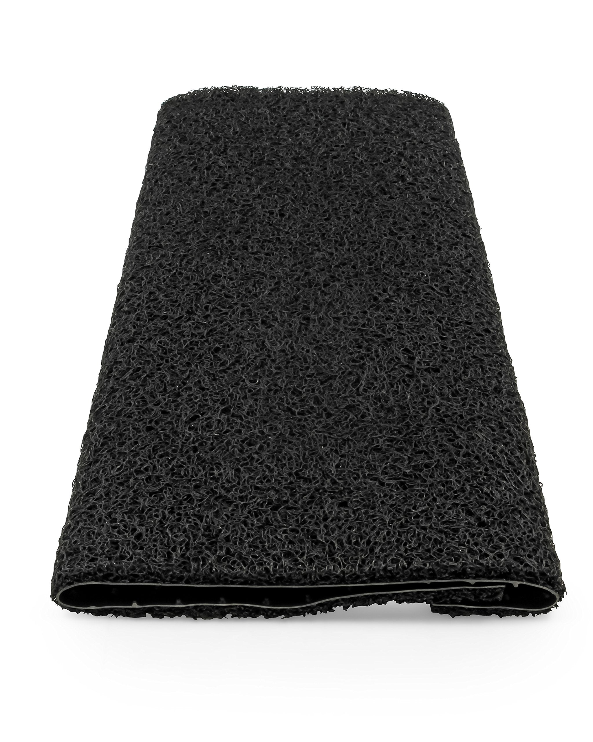 Camco Wrap Around Premium RV Step Rug | Fits 23-inch Wide Steps | Adjustable Depth of 8-inches to 11-inches | Compatible with Manual or Electric RV Steps | Black (42966)