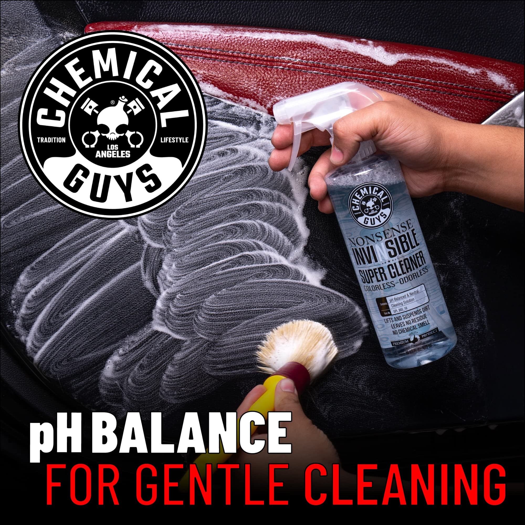 Chemical Guys All Surface Cleaner Nonsense Colorless & Odorless - Interior Cleaner, Safe for Vinyl, Rubber, Plastic, Carpet, and Upholstery, pH Balanced, Residue-Free, Unscented, 1 Gallon (128 fl oz)