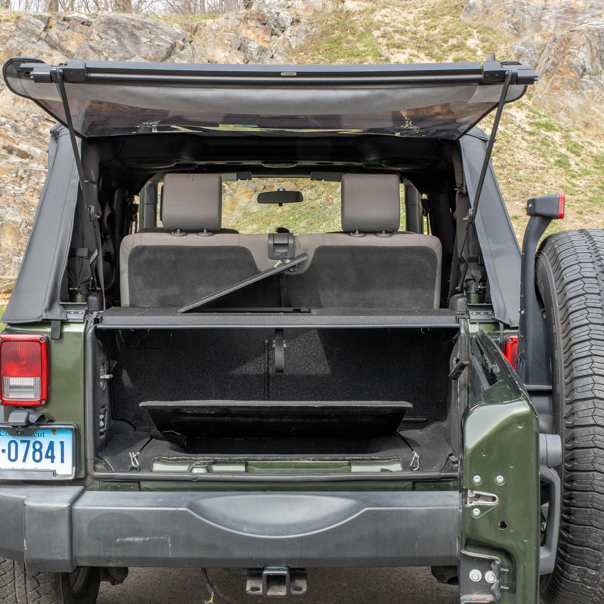 Folding Security Trunk/Storage Box EZTrunk for JK 2007-2010 (2&4 Door) by EZ4X4 Patented & Patent Pending