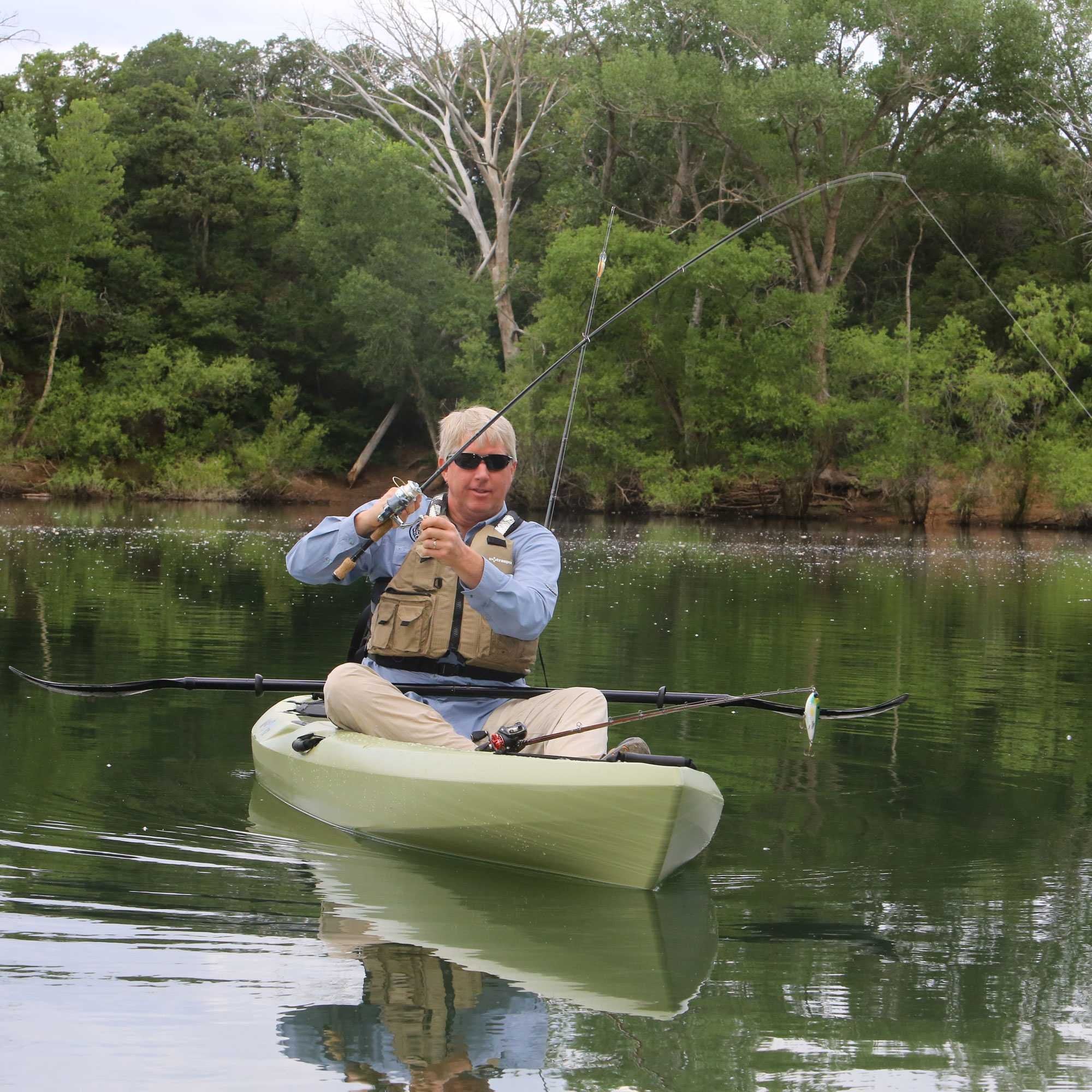 Weber Lifetime Sit-On Top Fishing Kayak, Light Olive, 11'
