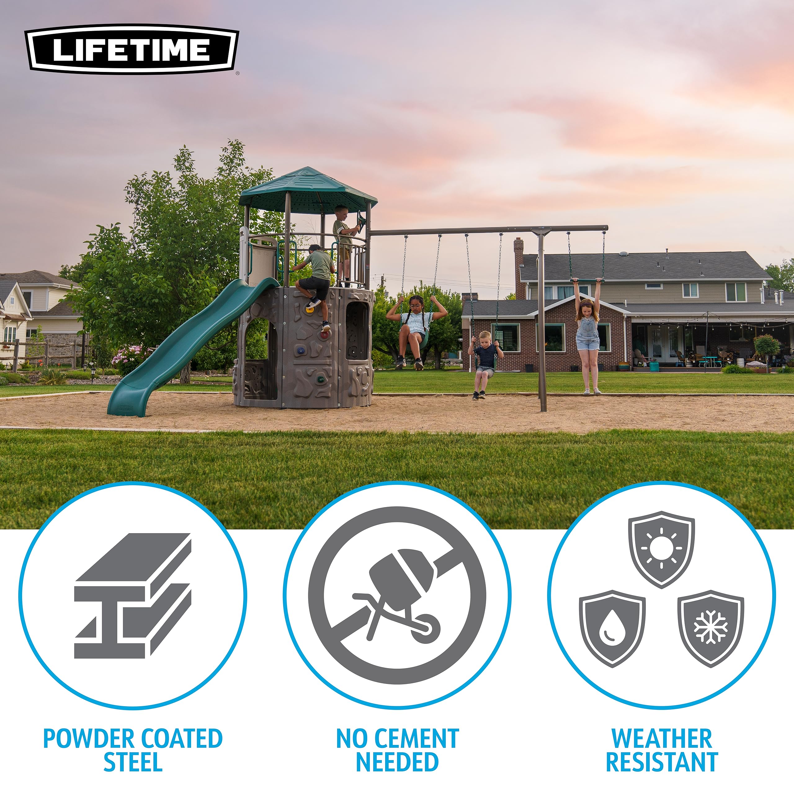 Adventure Tower Lifetime Swing Set Playset