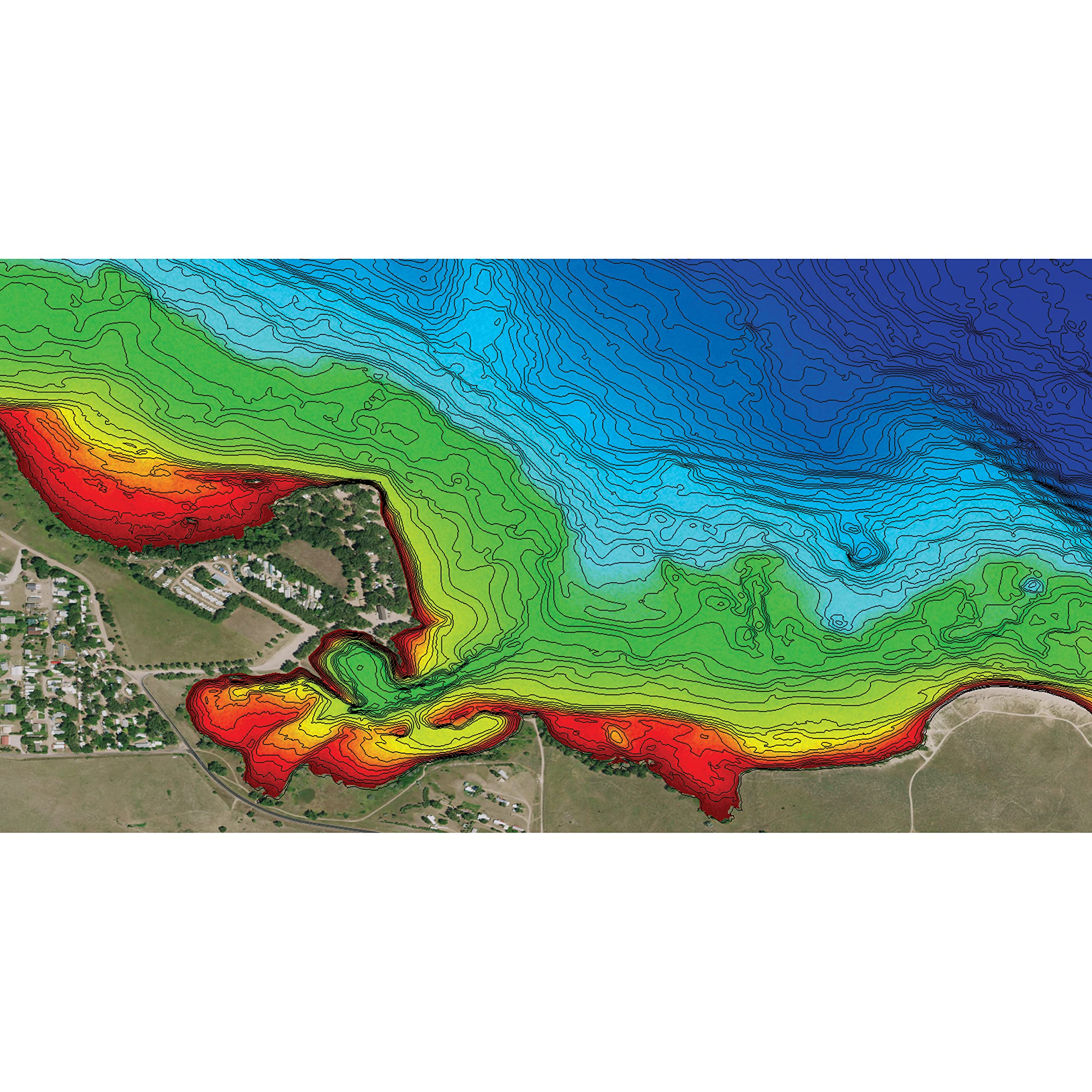 LakeMaster Premium Humminbird Great Plains V1 Map SD Card for Fish Finders