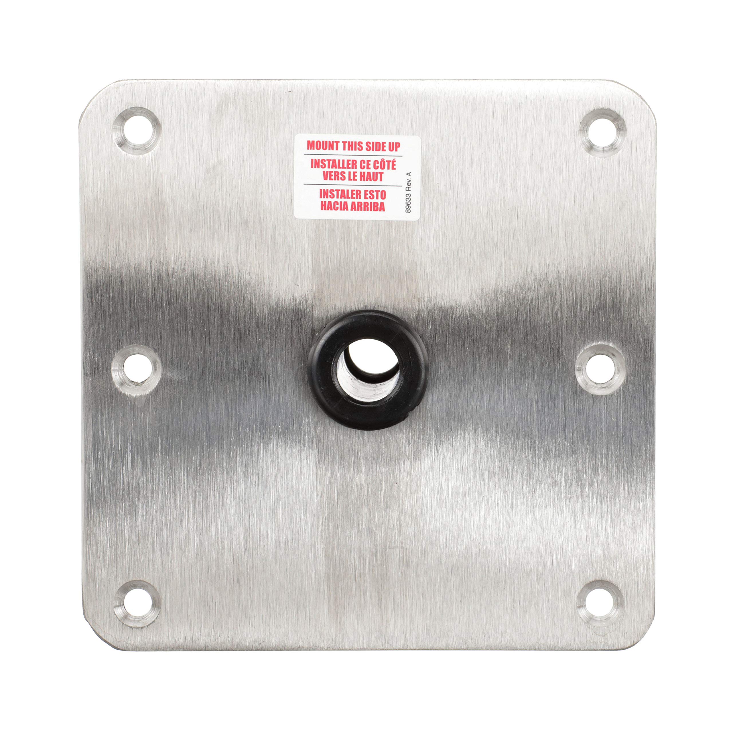 Lock’N-Pin Attwood SP-67739-T ¾-Inch Pin Base — 7x7-Inch Base, Threaded, Acetal Bushing, Pre-Drilled for Mounting