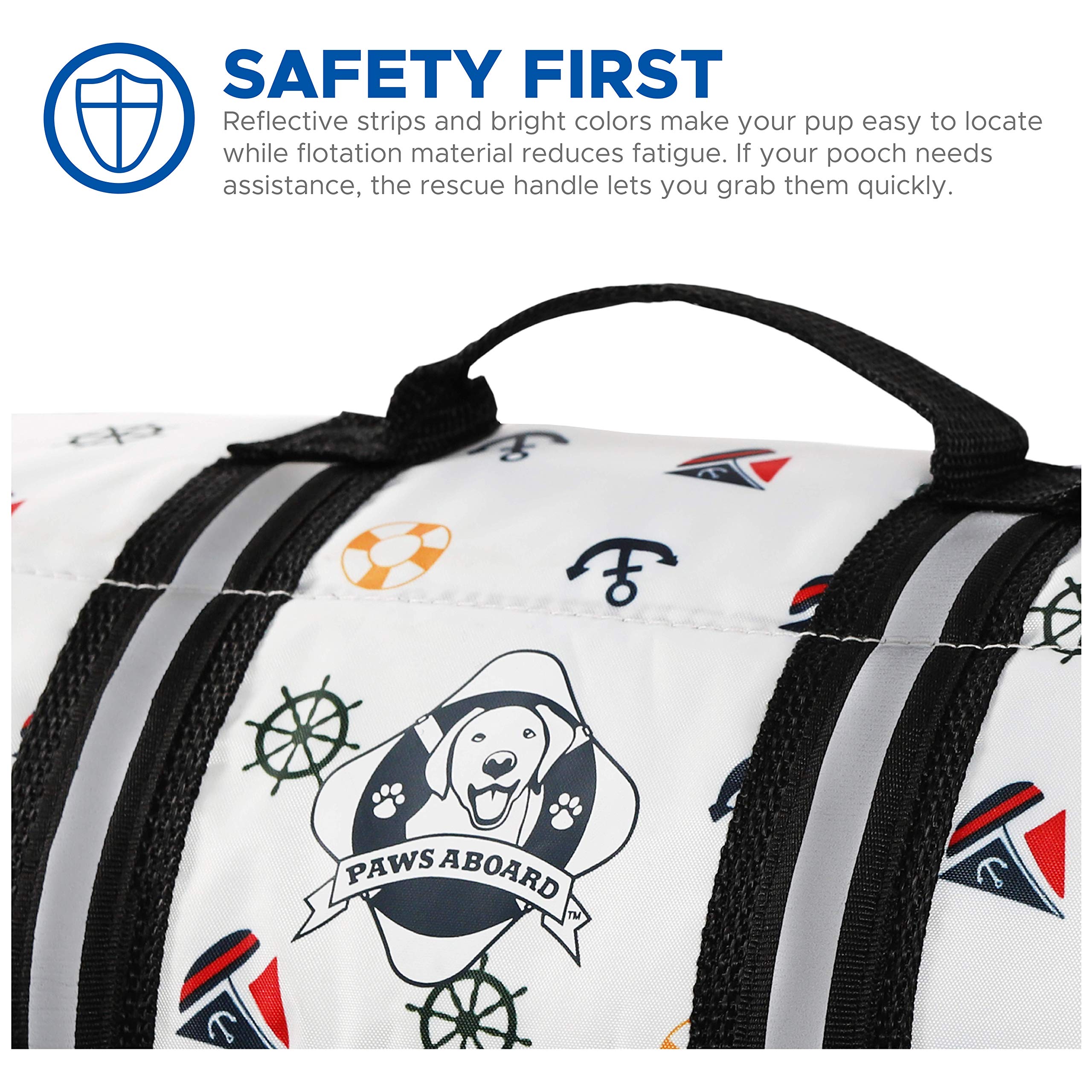 Paws Aboard Medium Doggy Life Jacket - Nautical Dog M1400-N1400
