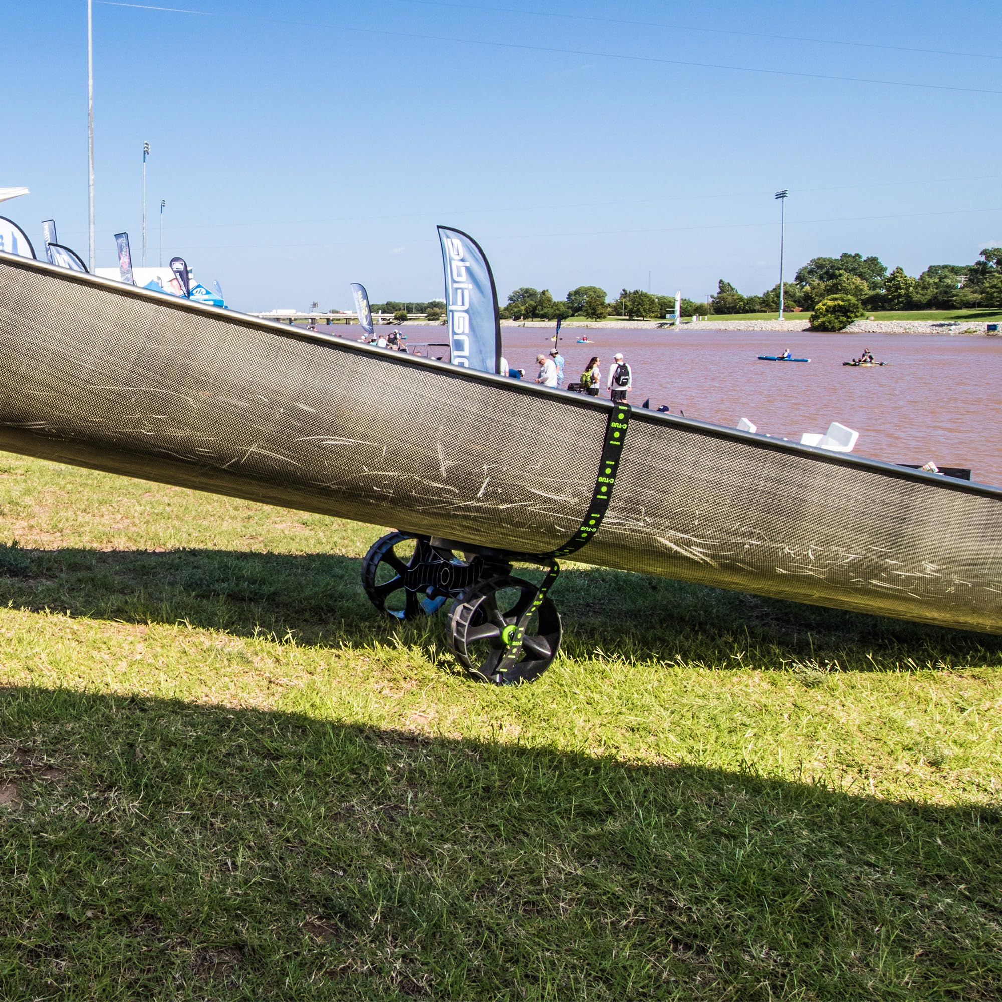 C-Tug RAILBLAZA Genuine Kayak Cart Dolly - Puncture-Free Wheels Canoe Cart Trailer with 260 lb Load Capacity - Portable & Foldable Heavy-Duty Boat Dolly & Kayak Accessories