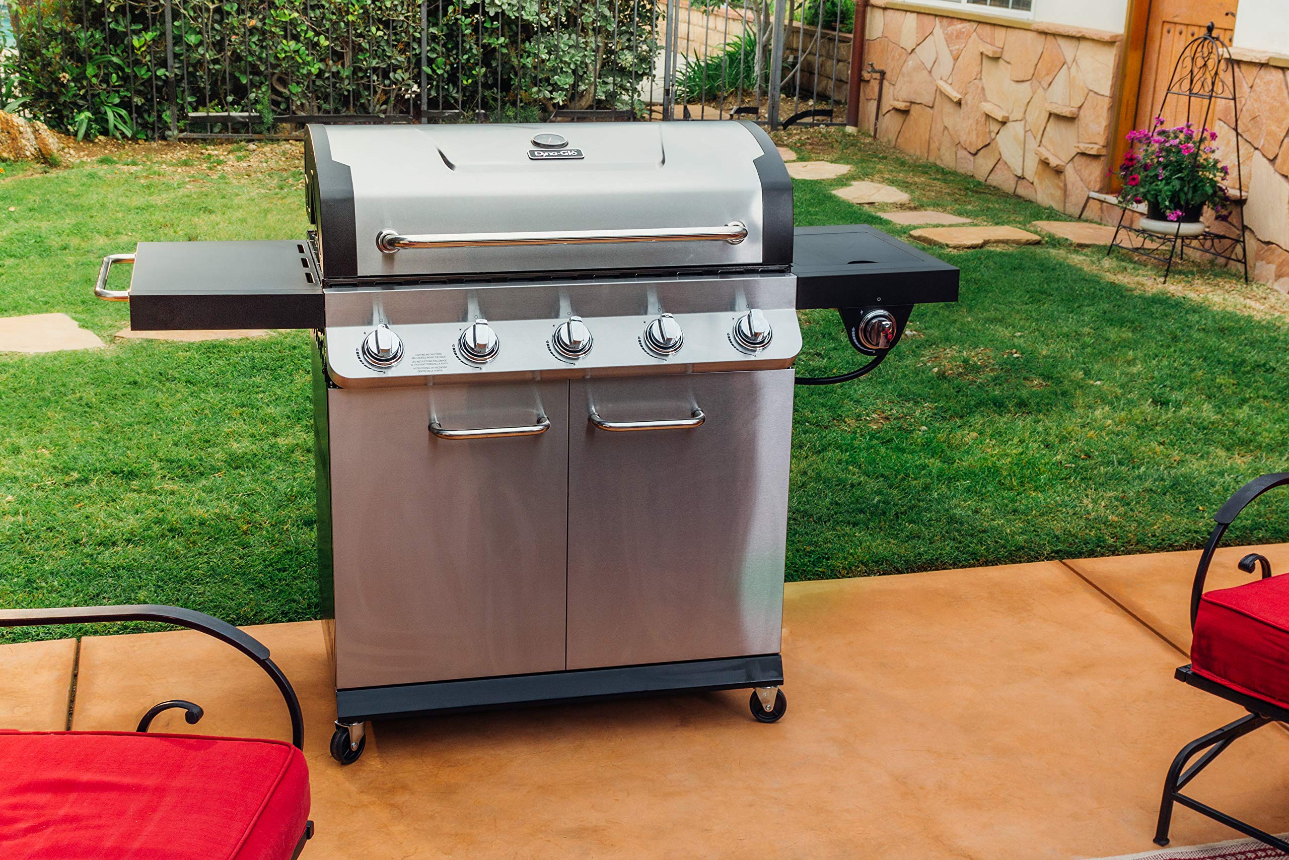 Dyna-Glo Premier DGP552SSP-D 5 Burner Propane Gas Grill, Stainless
