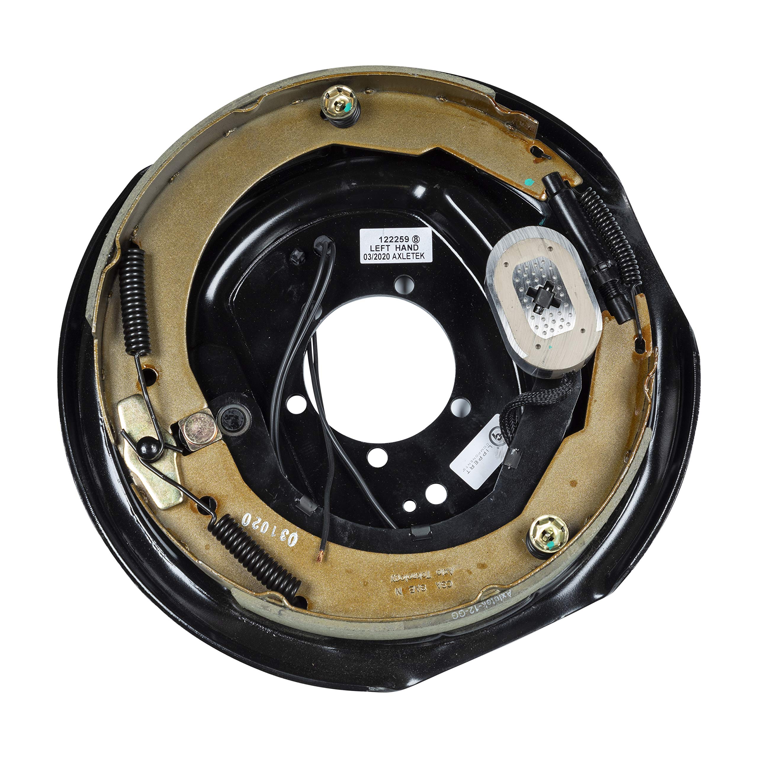 Lippert Components Electric Brake Assembly Replacement for RVs, Left Side, 12" x 2"; 4,000-7,000 lbs.