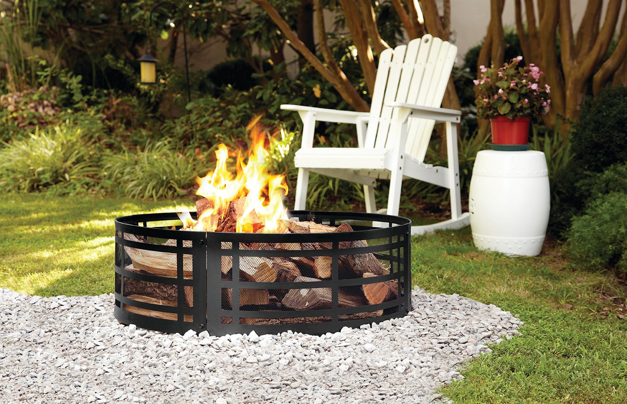 GHP Group OFW169FR-1 Pleasant Hearth 36" Classic fire Ring, 36.00 x 36.00 x 12.00 Inches, Black