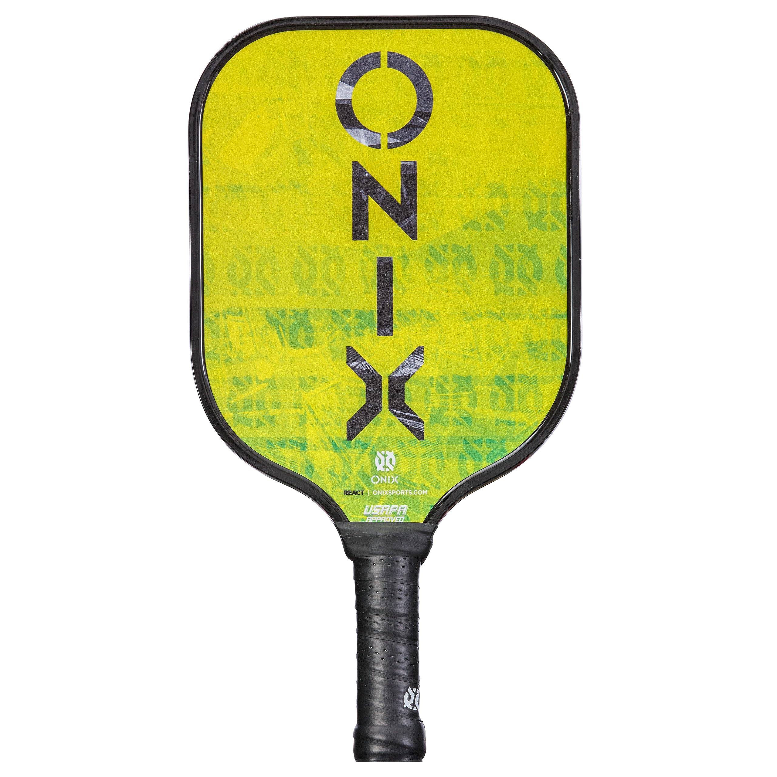 Onix Pickleball Paddle React Features Boosted Sweet Spot from Nomex Core Insert and Graphite Face,Green