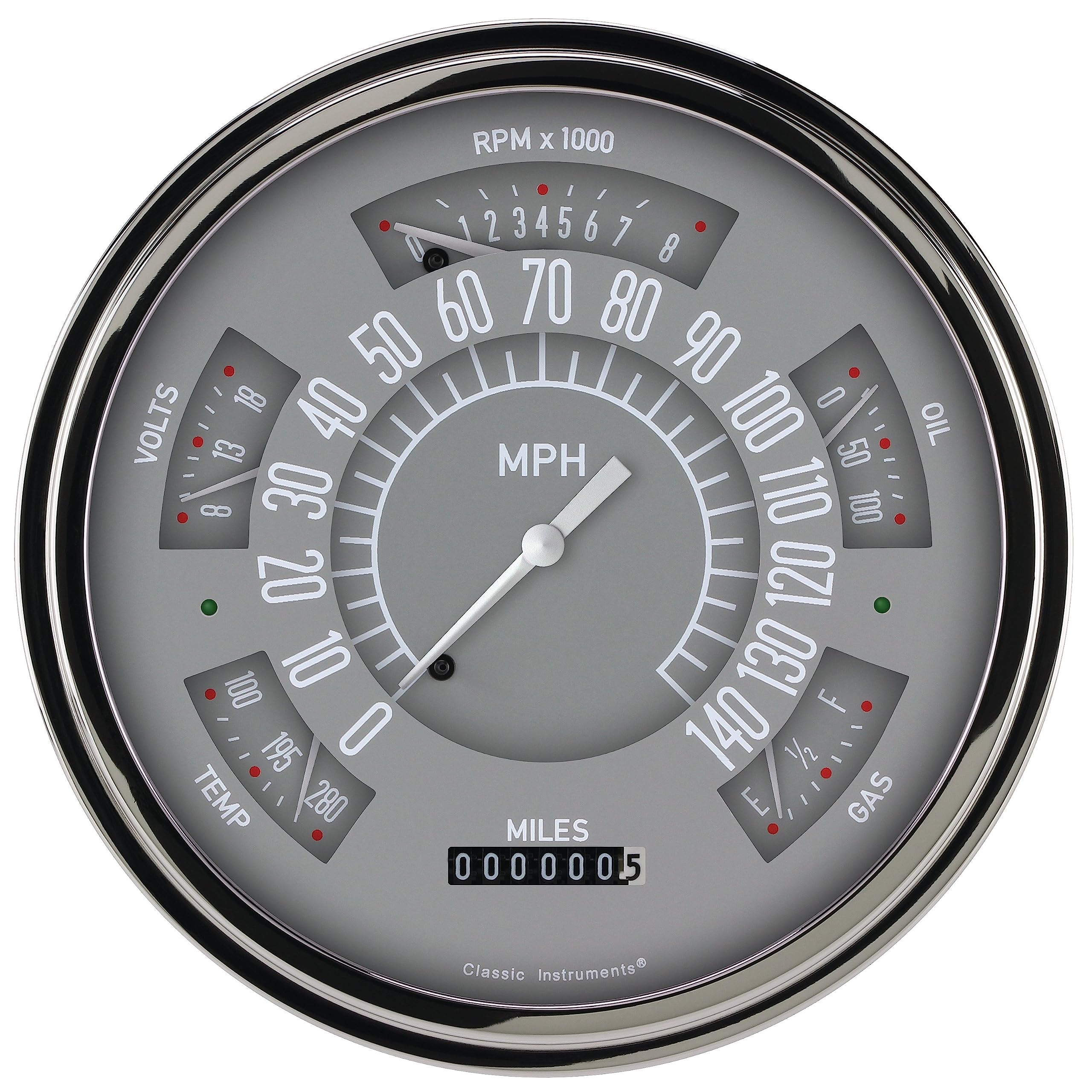 Classic Instruments Classic Line Gauge Package Gray - LS Sending Unit CH49G-LS