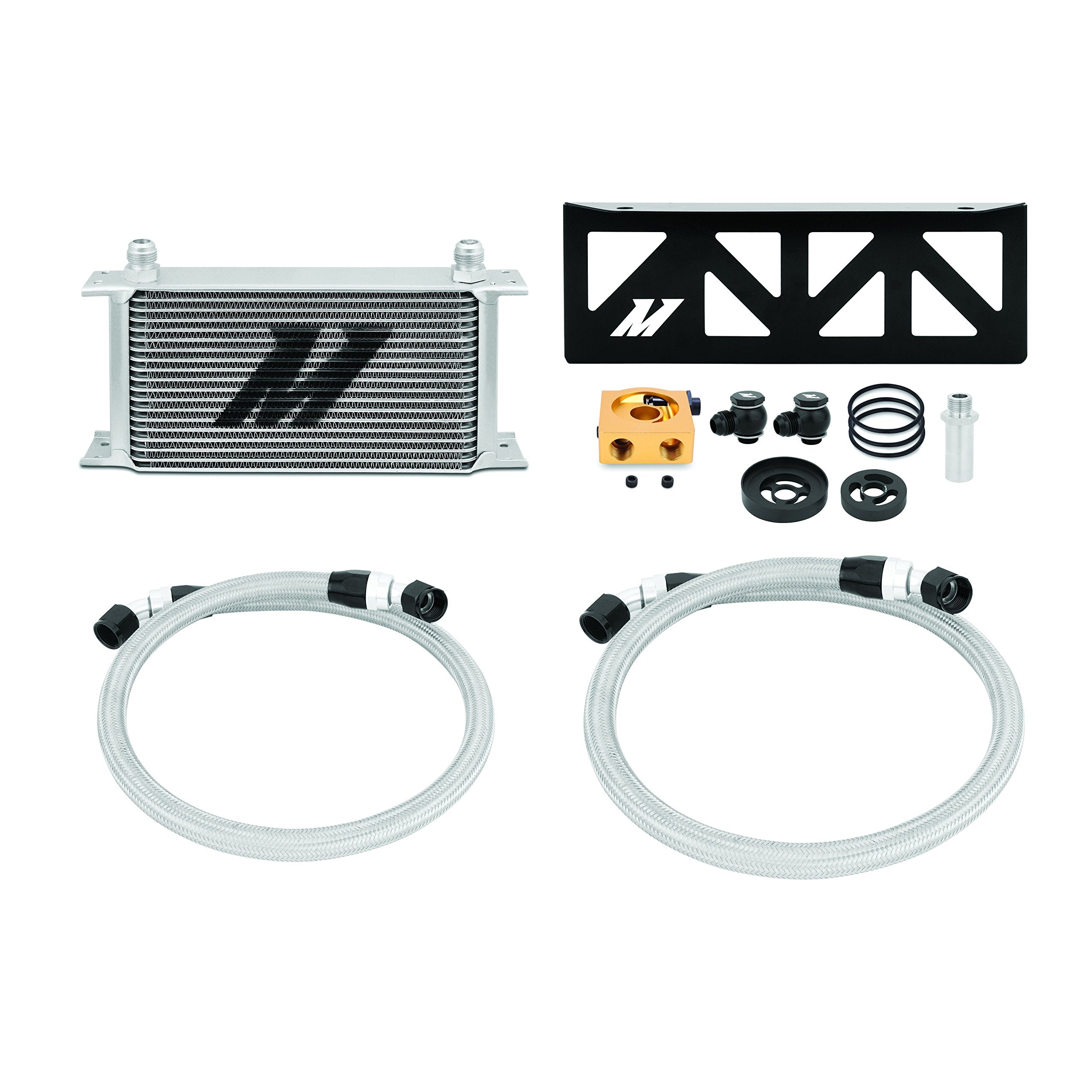 Mishimoto Oil Cooler Kit MMOC-BRZ-13T Thermostatic Fits Subaru BRZ Scion FR-S 2013+ Silver