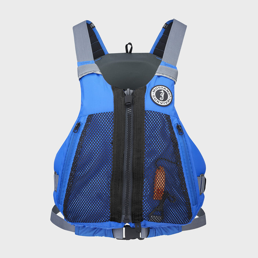 SURVIVAL MUSTANG Trident Harmonized Foam Front Zip PFD for Adults (Blue - S/M)