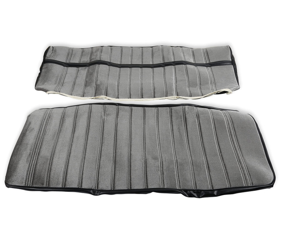 Brothers Trucks 05-290 C/K Seat Upholstery Kit - Cloth/Vinyl - Black/Silver