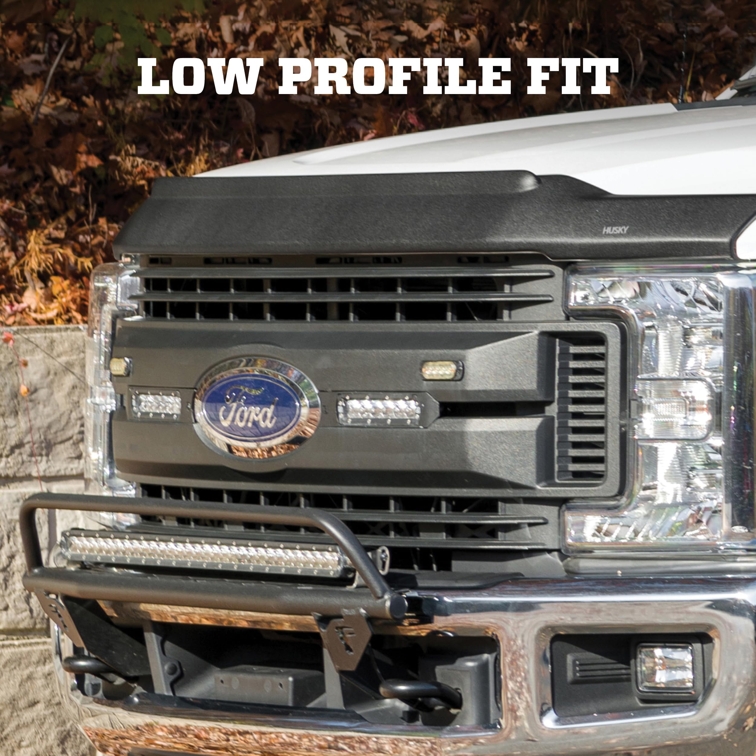 Husky Liners II Aeroskin Hood Protector | Fits 2005-2020 Nissan Frontier | Low Profile Deflector/Bug Shield - 1 pc., Textured Black | 2830032