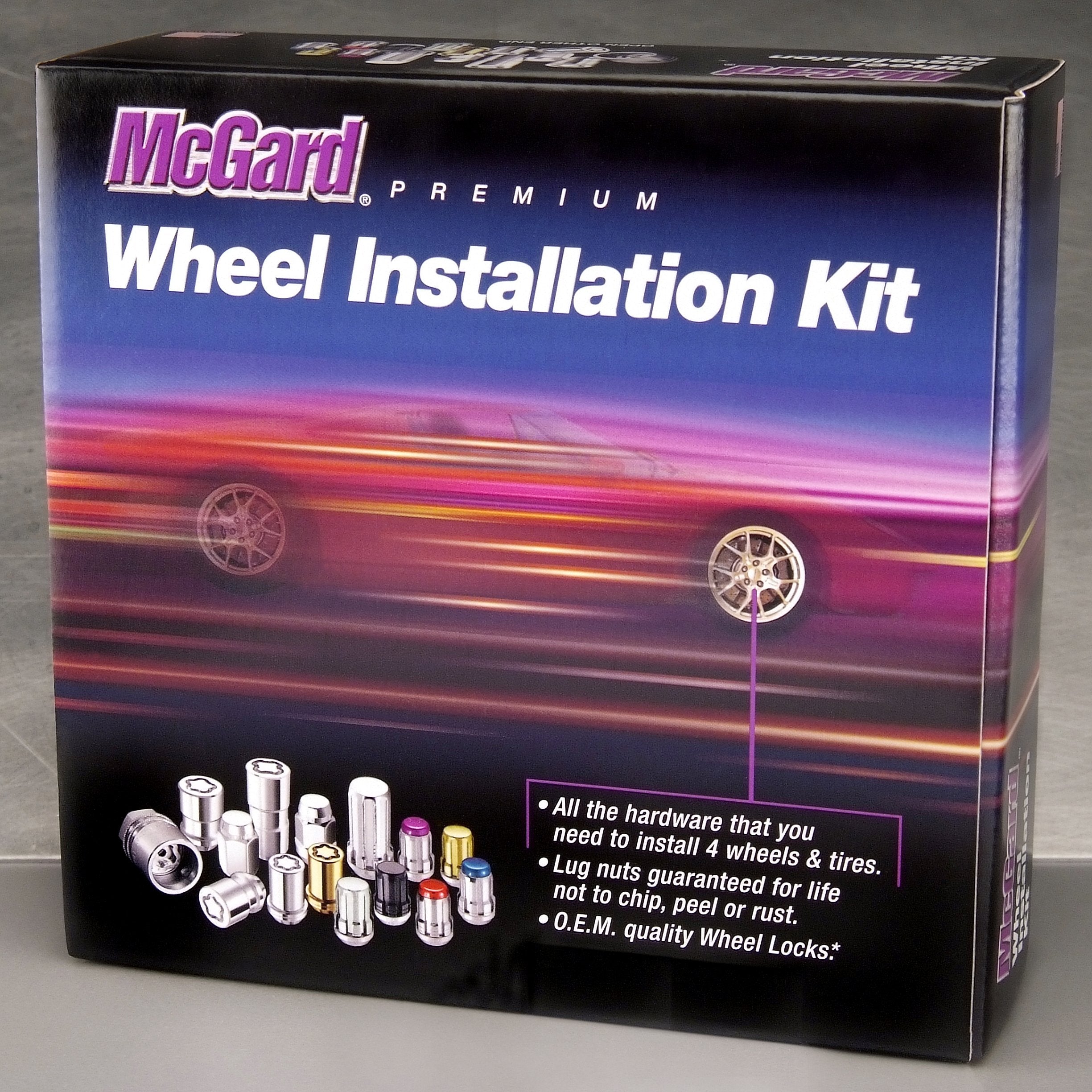 Cone Seat McGard 84557CN Chrome Wheel Installation Kit for 5 Lug Vehicles (M12 x 1.5 Thread Size) - Clamshell Packaging