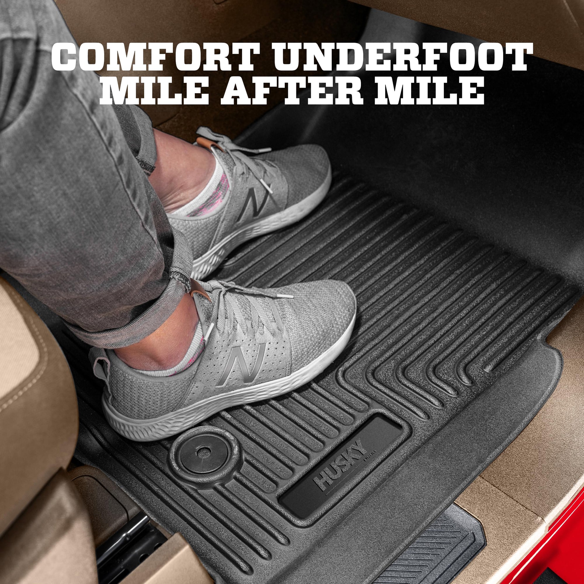 Weatherbeater Husky Liners Floor Mats | Fits 2022-2026 Genesis GV70 | 2nd Row, 1-pc Black - 19751