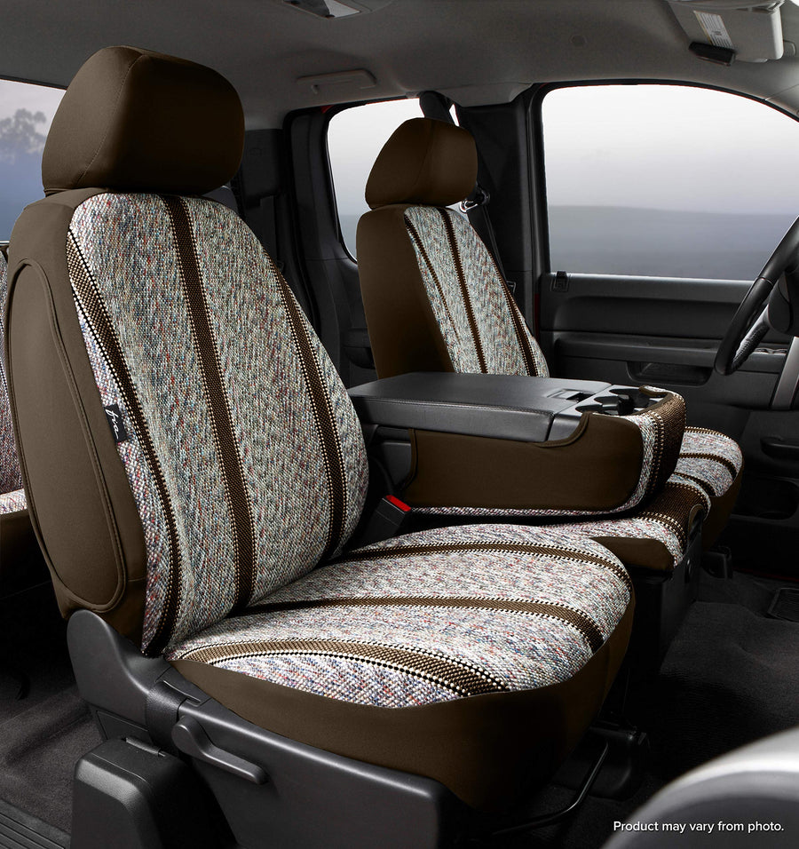 Custom Fit FIA TR48-25 BROWN Front Seat Cover Split Seat 40/20/40 - Saddle Blanket, (Brown)