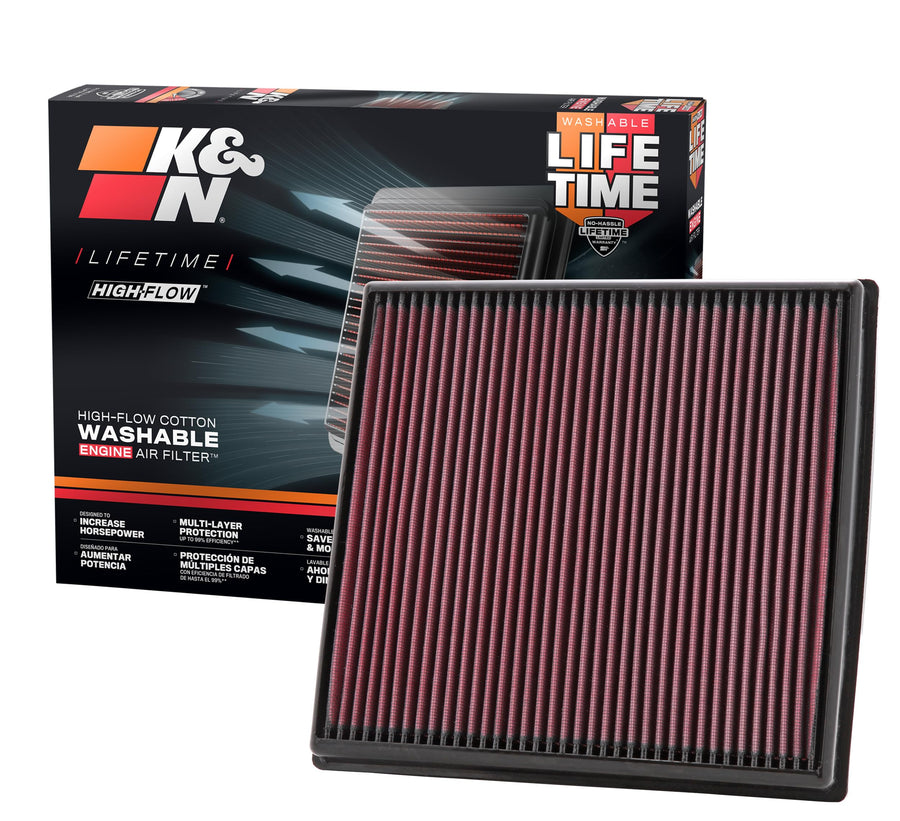 K&N Original High-Flow Lifetime Engine Air Filter: Increase Power: Premium, Washable: Compatible with 2008-2019 BMW: (See Product Description for Select Models) 33-2428