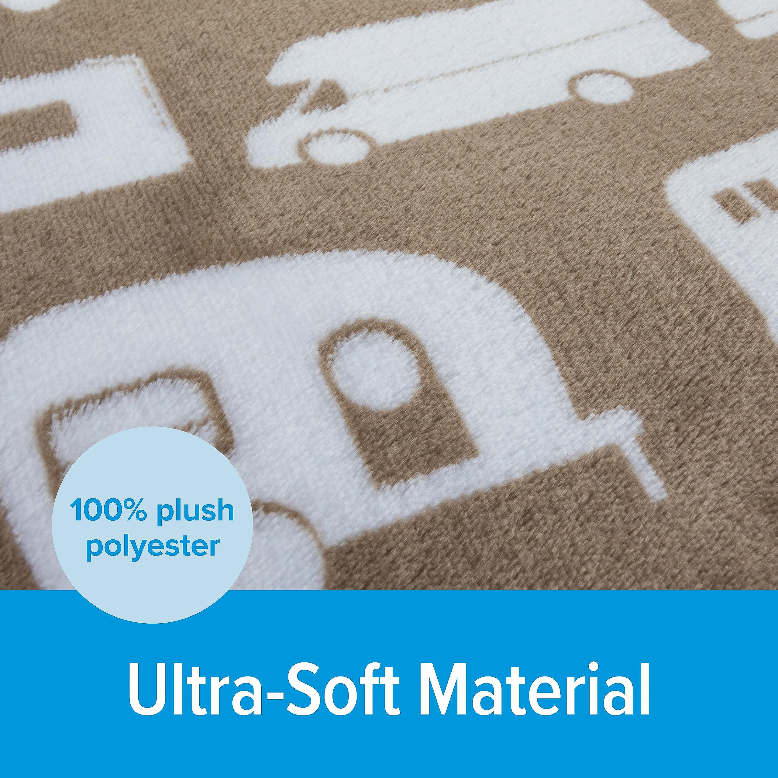 Camco Plush Fleece Blanket is Better at The Campsite Life | Queen-Sized Blanket Measures 90-inches (L) x 90-inches (W) | Greige (53126)