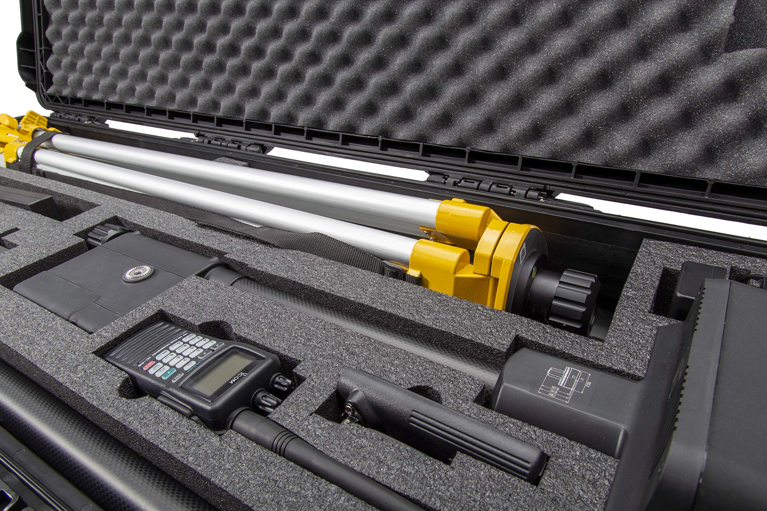 Nanuk Waterproof Hard Case 995 with Custom Foam Insert for DJI Ground Station RTK w/Wheels - Black (995-RTK1)