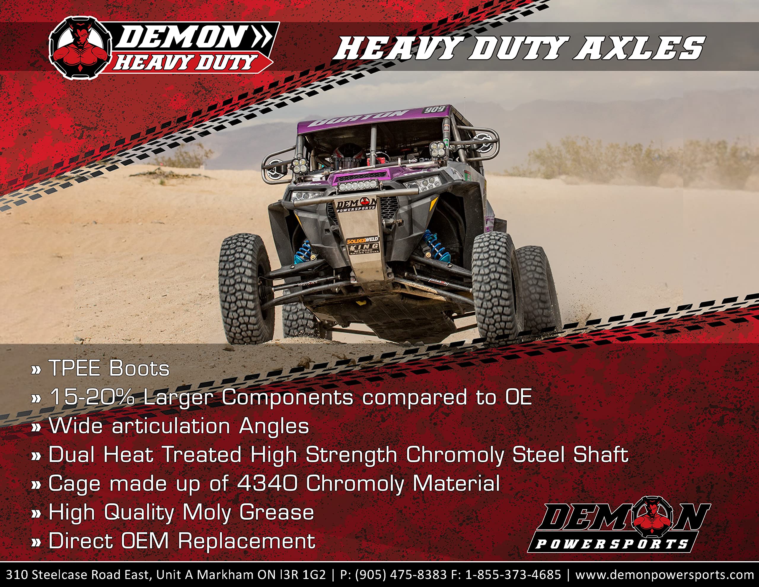 PAXL-1106HD Demon Powersports ATV/UTV Axle