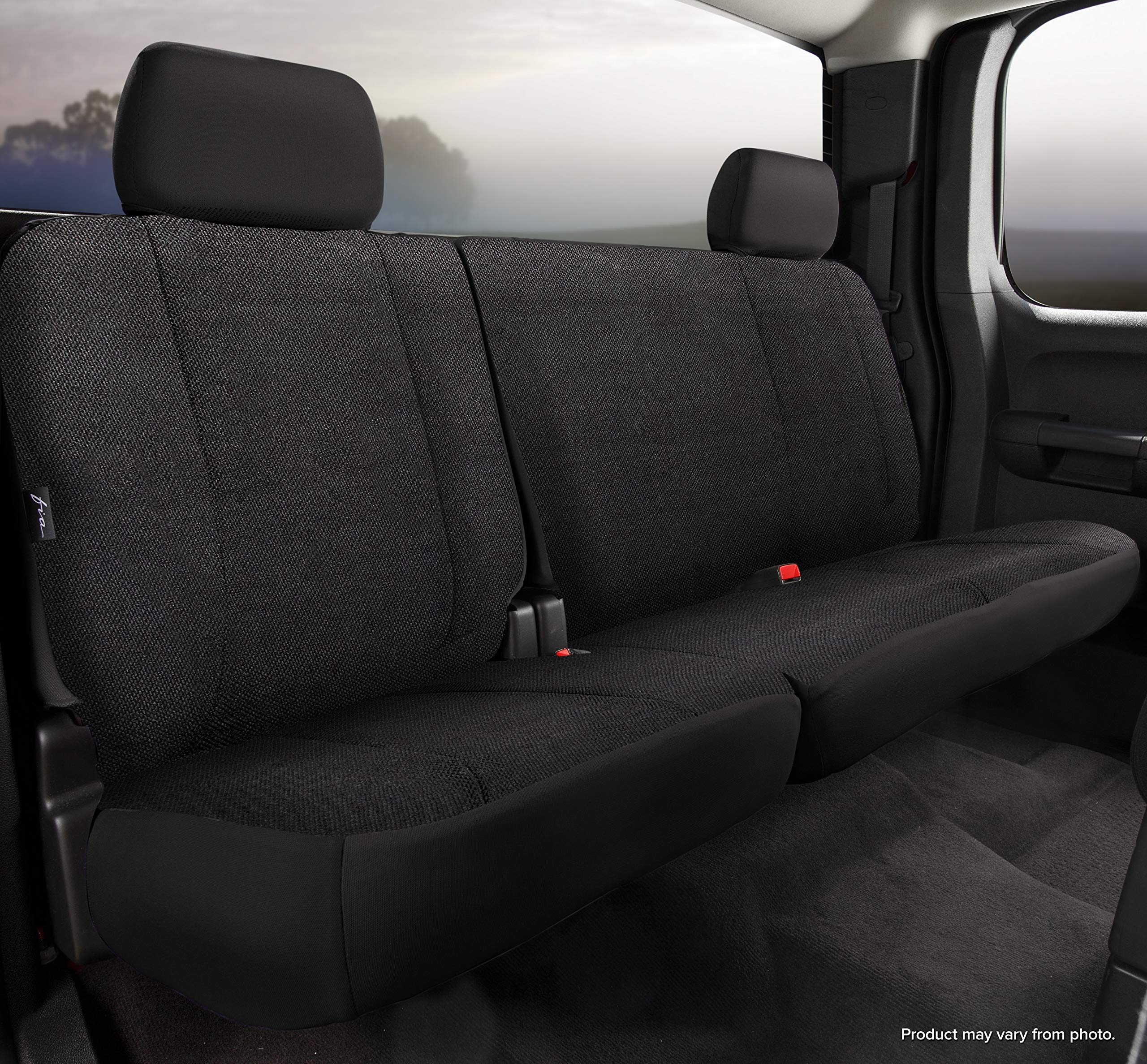 Fia TRS40 Solid Wrangler TRS42-37 Black Seat Cover (Rear Split Seat 60/40/Saddle Blanket)