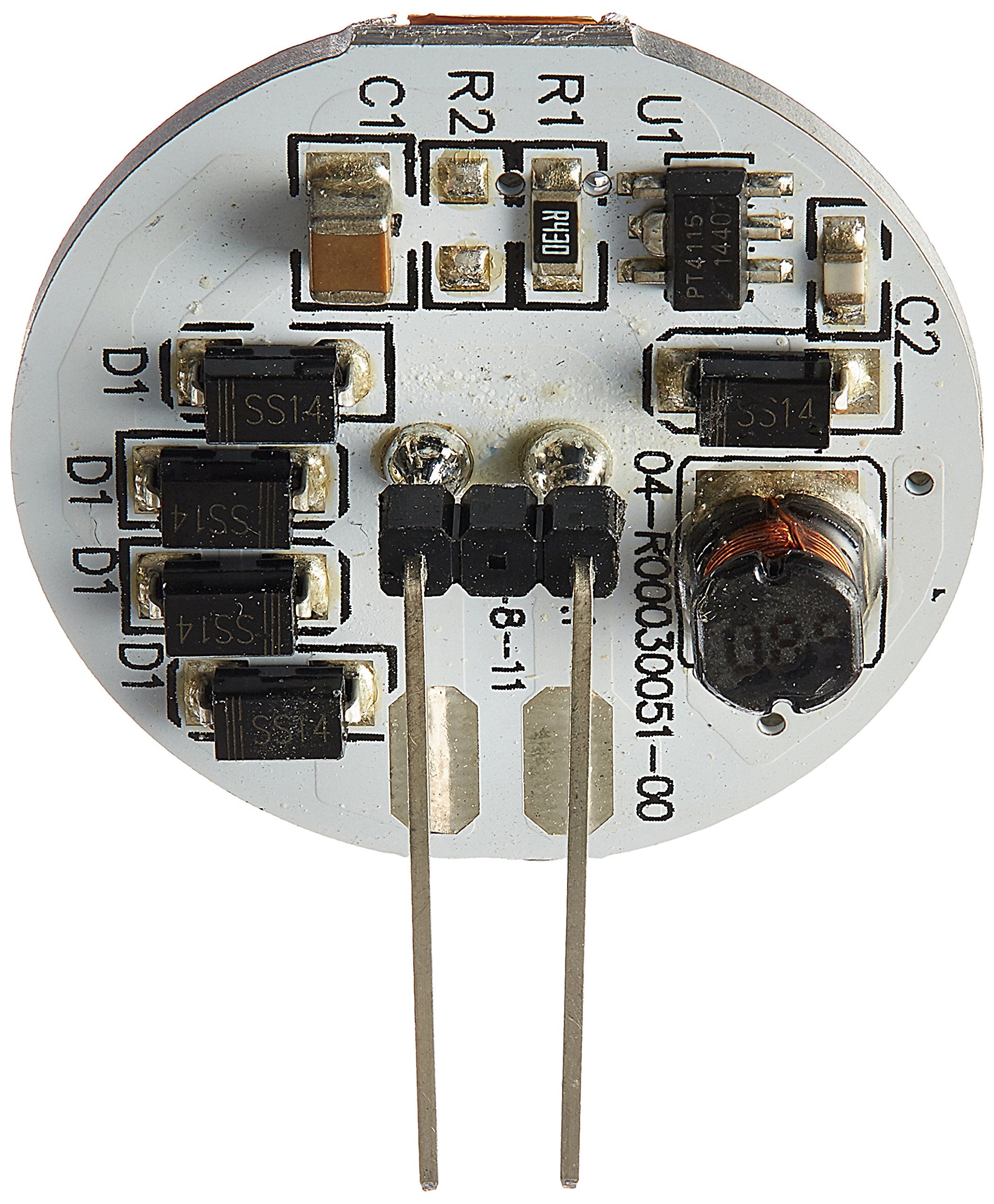 LED Green Value 15001V G4 Base w/L Shape Back Pins LED Replacement Bulb 150 LUM 8-30v Warm White (Natural White, G4 Base)