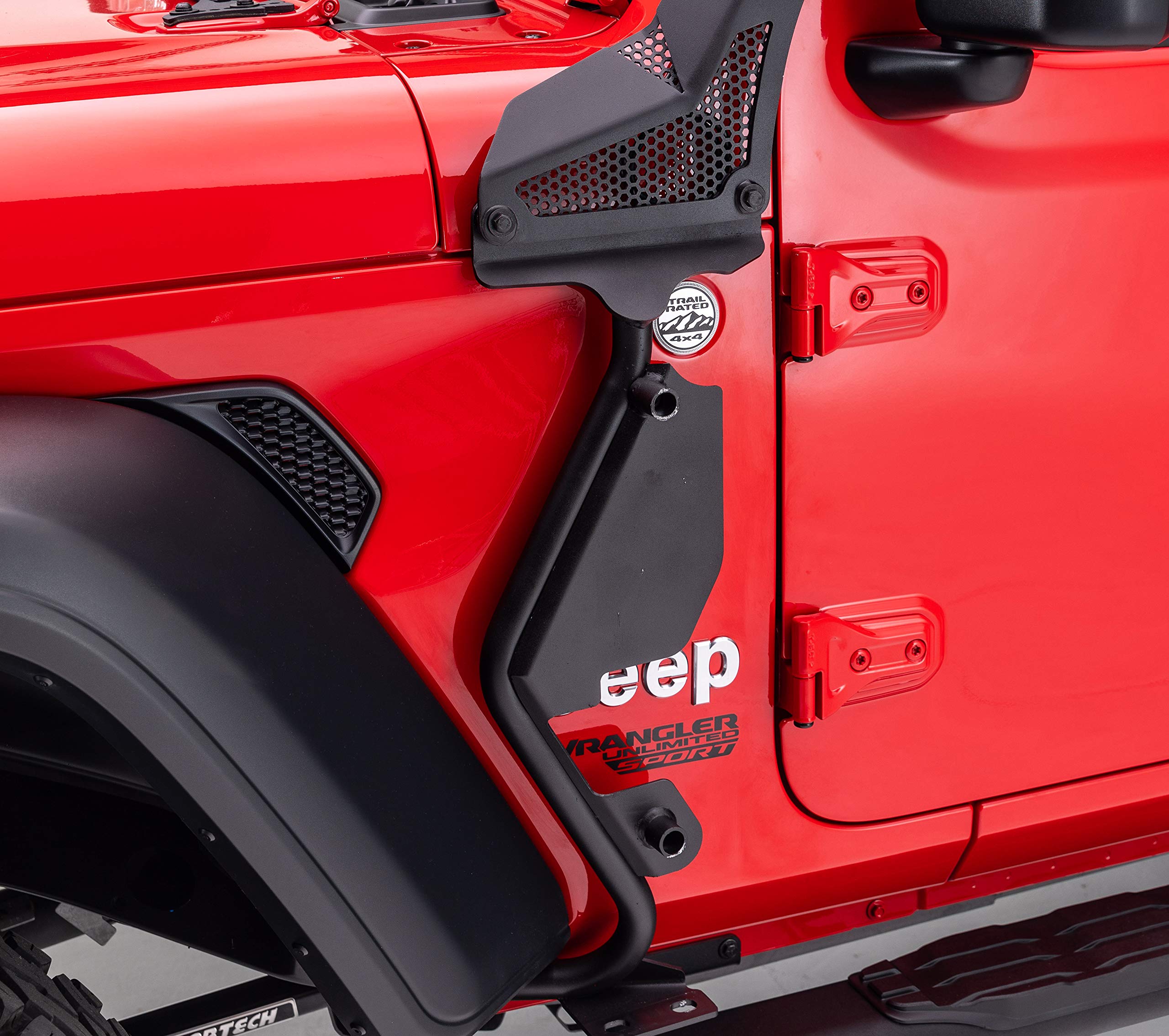 Go Rhino Exterior Hi-Lift Jack Mount 701001T for Jeep Wrangler JL, JLU and Gladiator JT for 18-24 Wrangler, Gladiator (Crew Cab Pickup)