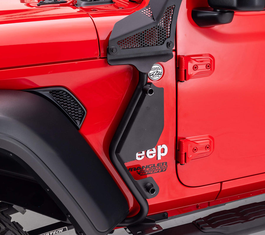 Go Rhino Exterior Hi-Lift Jack Mount 701001T for Jeep Wrangler JL, JLU and Gladiator JT for 18-24 Wrangler, Gladiator (Crew Cab Pickup)