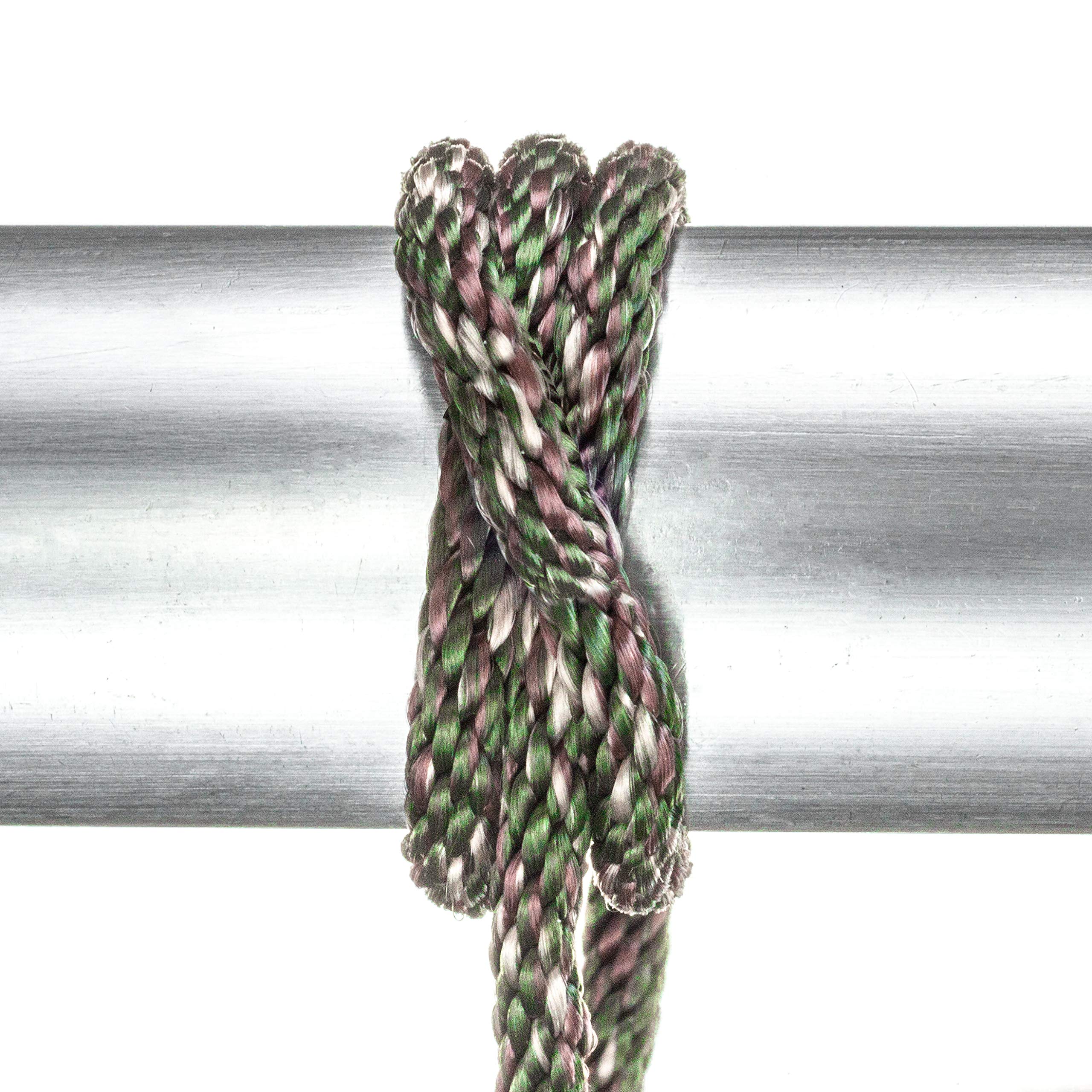 Hollow Diamond-Braided Attwood 11719-2 Polypropylene Cord, Camoflauge Multifilament