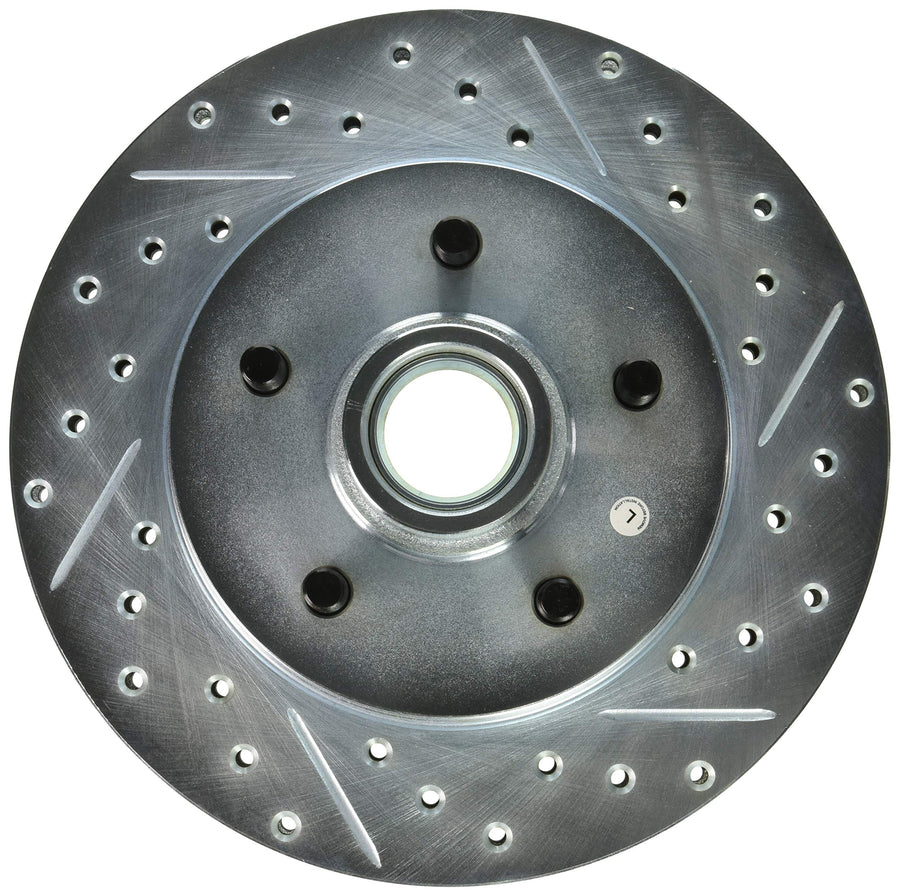 StopTech 227.66011L Brake Rotor Select Sport Drilled and Slotted; Front Left